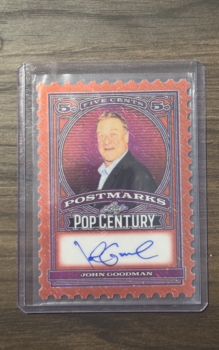 2026 Leaf Metal Pop Century John Goodman 1/1 Postmarks Auto Orange Shimmer 2026 Leaf Metal Pop Century John Goodman 1/1 Postmarks Auto Orange Shimmer