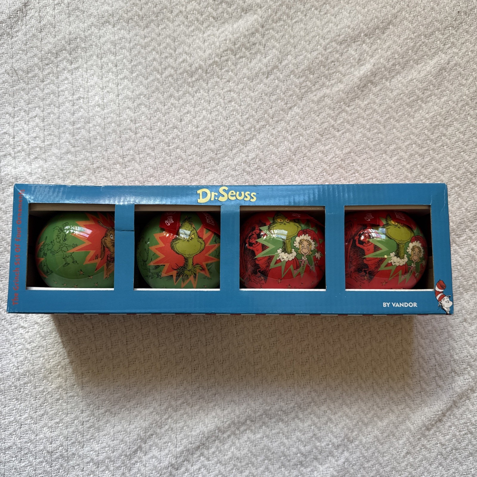 NEW Vintage Dr Seuss "The Grinch" Christmas Ornaments Set Of 4 from 2004 NEW Vintage Dr Seuss "The Grinch" Christmas Ornaments Set Of 4 from 2004