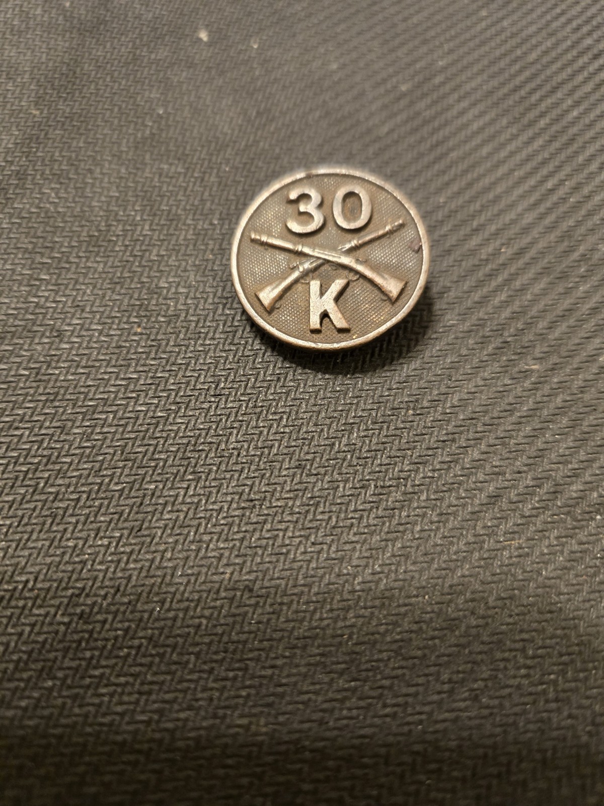 WW1 US COLLAR DISC 30TH INFANTRY REGIMENT COMPANY K ROCK OF THE MARNE WW1 US COLLAR DISC 30TH INFANTRY REGIMENT COMPANY K ROCK OF THE MARNE