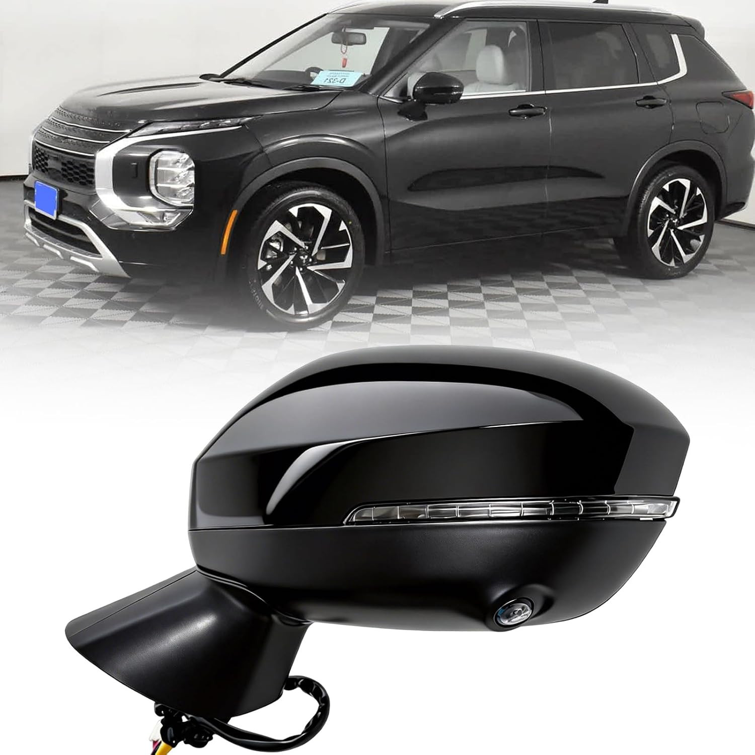 driver Left Side Mirror Compatible with 2022-2025 Mitsubishi Outlander Door Mirr driver Left Side Mirror Compatible with 2022-2025 Mitsubishi Outlander Door Mirr