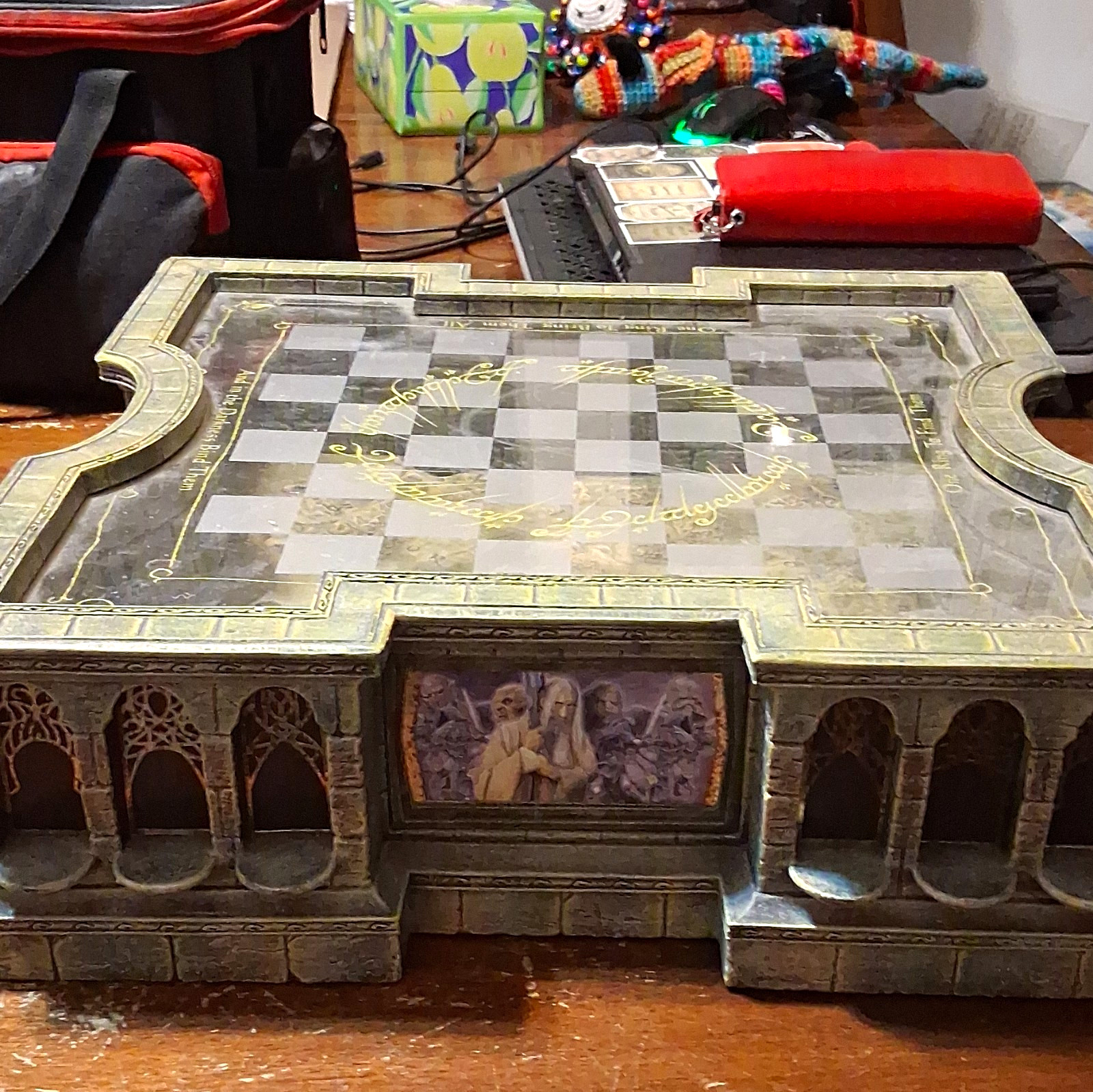 The Lord of the Rings LOTR Themed Chessboard Display Base - Fantasy The Lord of the Rings LOTR Themed Chessboard Display Base - Fantasy