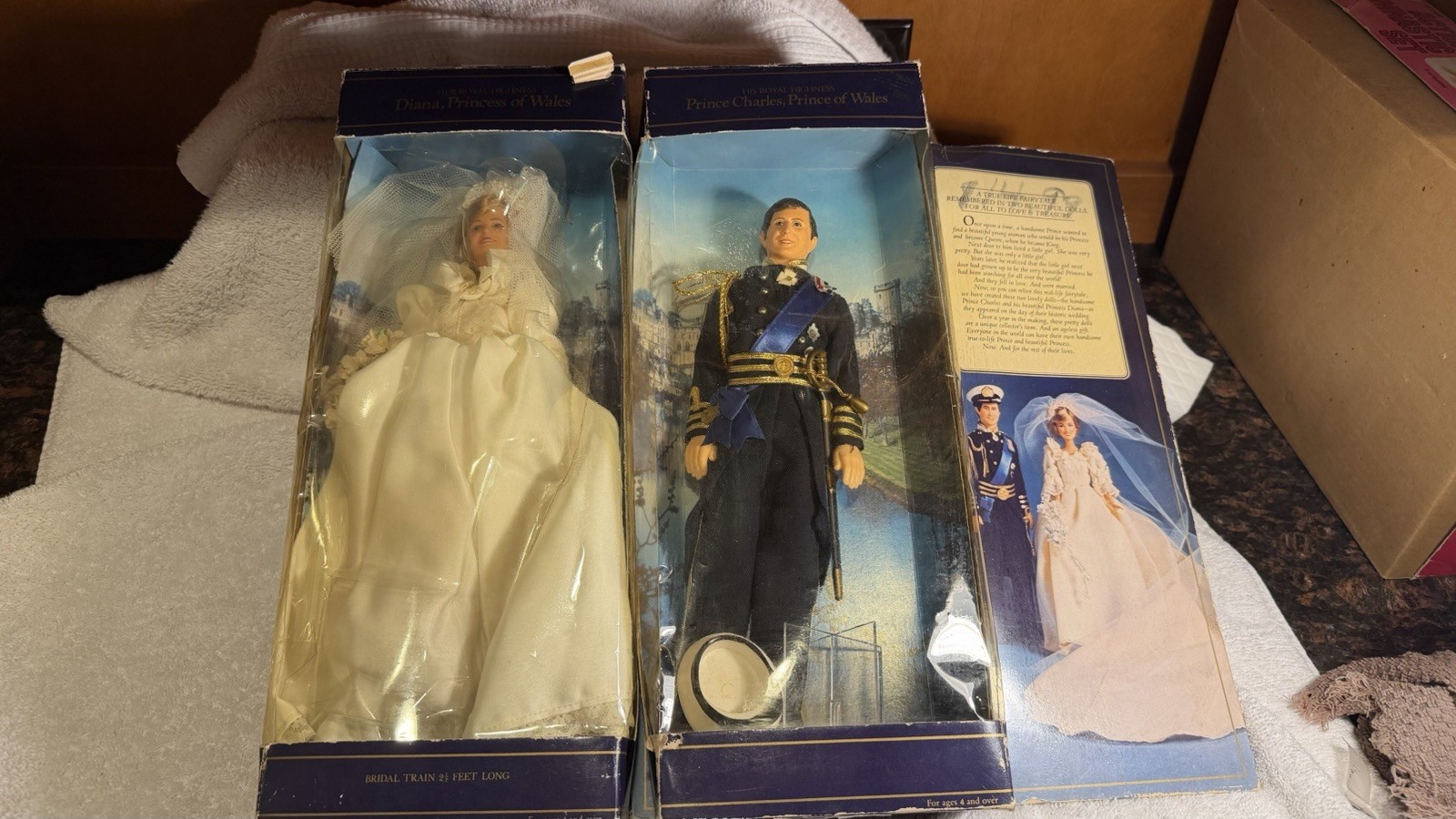 Set of 2 VTG 1982 Prince Charles and Princess Diana of Wales 12" Wedding Dolls Set of 2 VTG 1982 Prince Charles and Princess Diana of Wales 12" Wedding Dolls