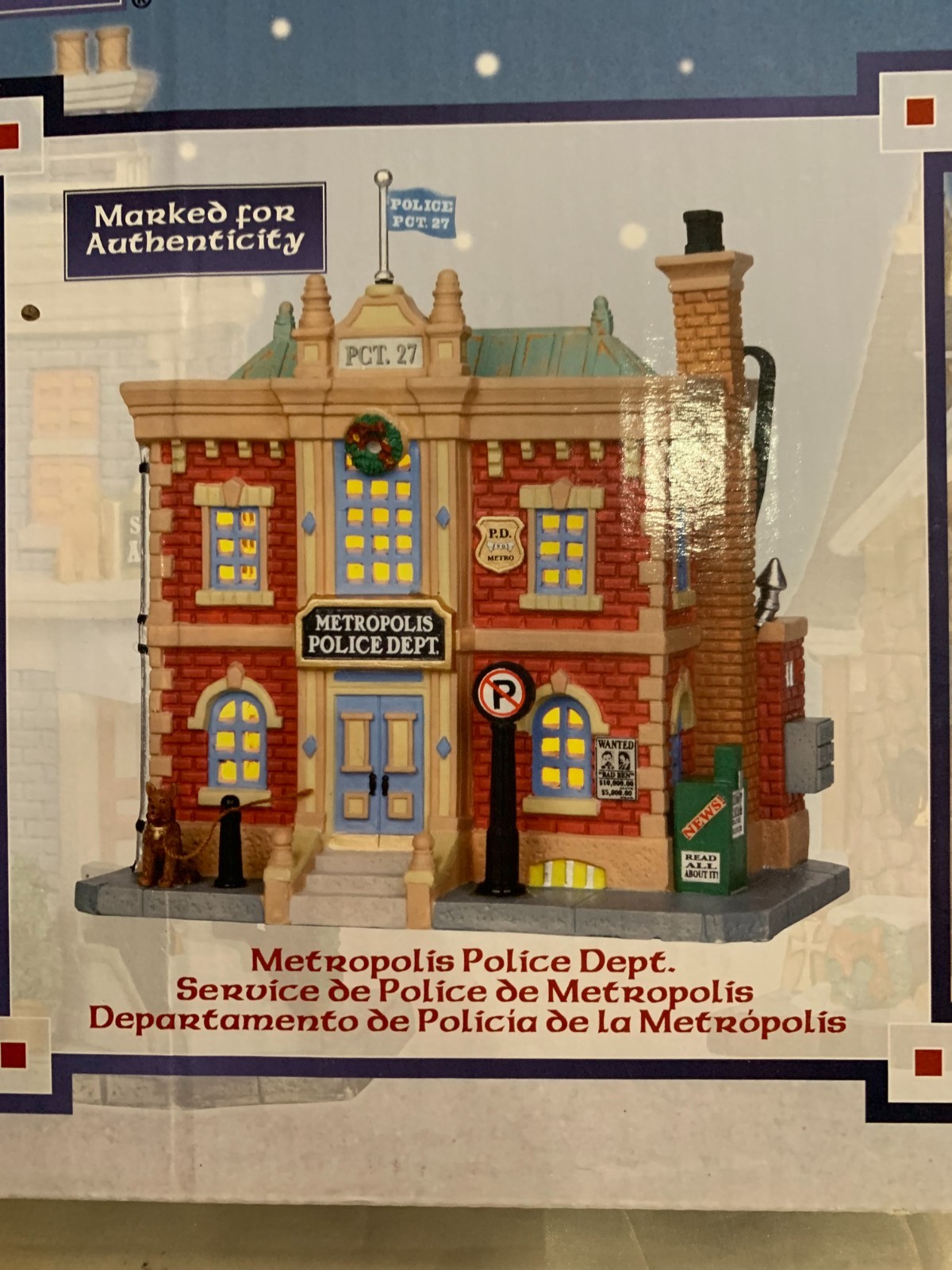 Lemax, Carole Towne  Metropolis Police Dept 2011 Christmas Village Building.