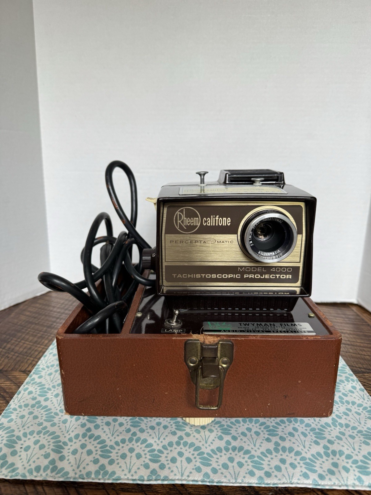 VTG Rheem Caliphpone 4000 PERCEPTA-MATIC Tachistoscope Projector LS3R VTG Rheem Caliphpone 4000 PERCEPTA-MATIC Tachistoscope Projector LS3R