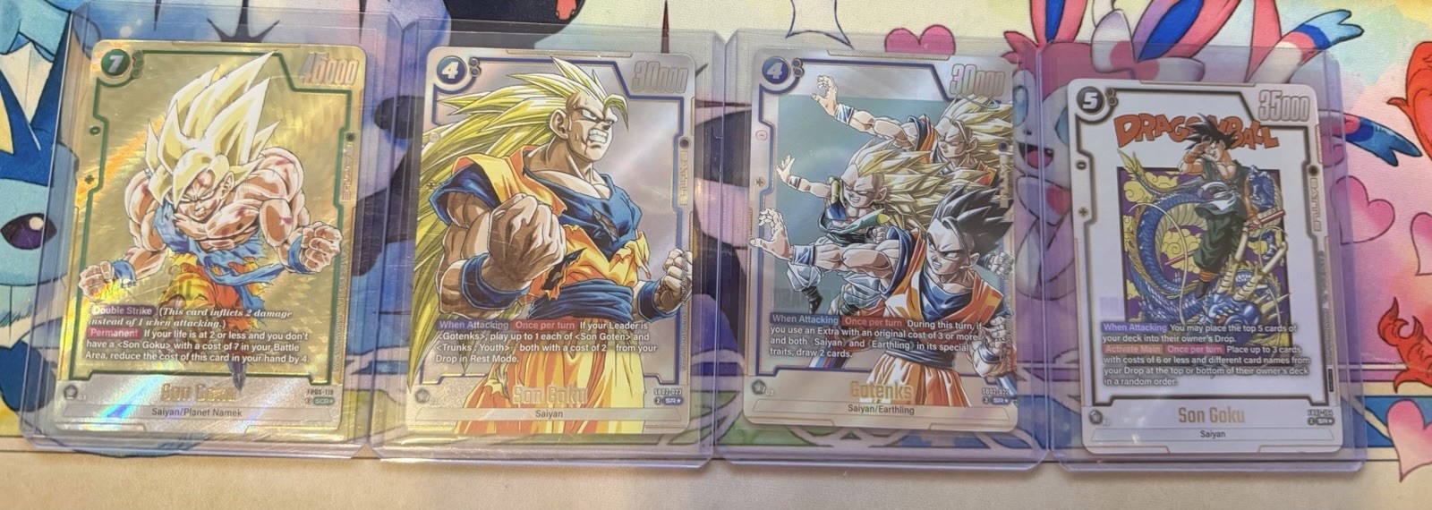 Dragon Ball Fusion World Lot FB05-119 SB02-022 FB07-104 SB02-023 RAW NM Condition