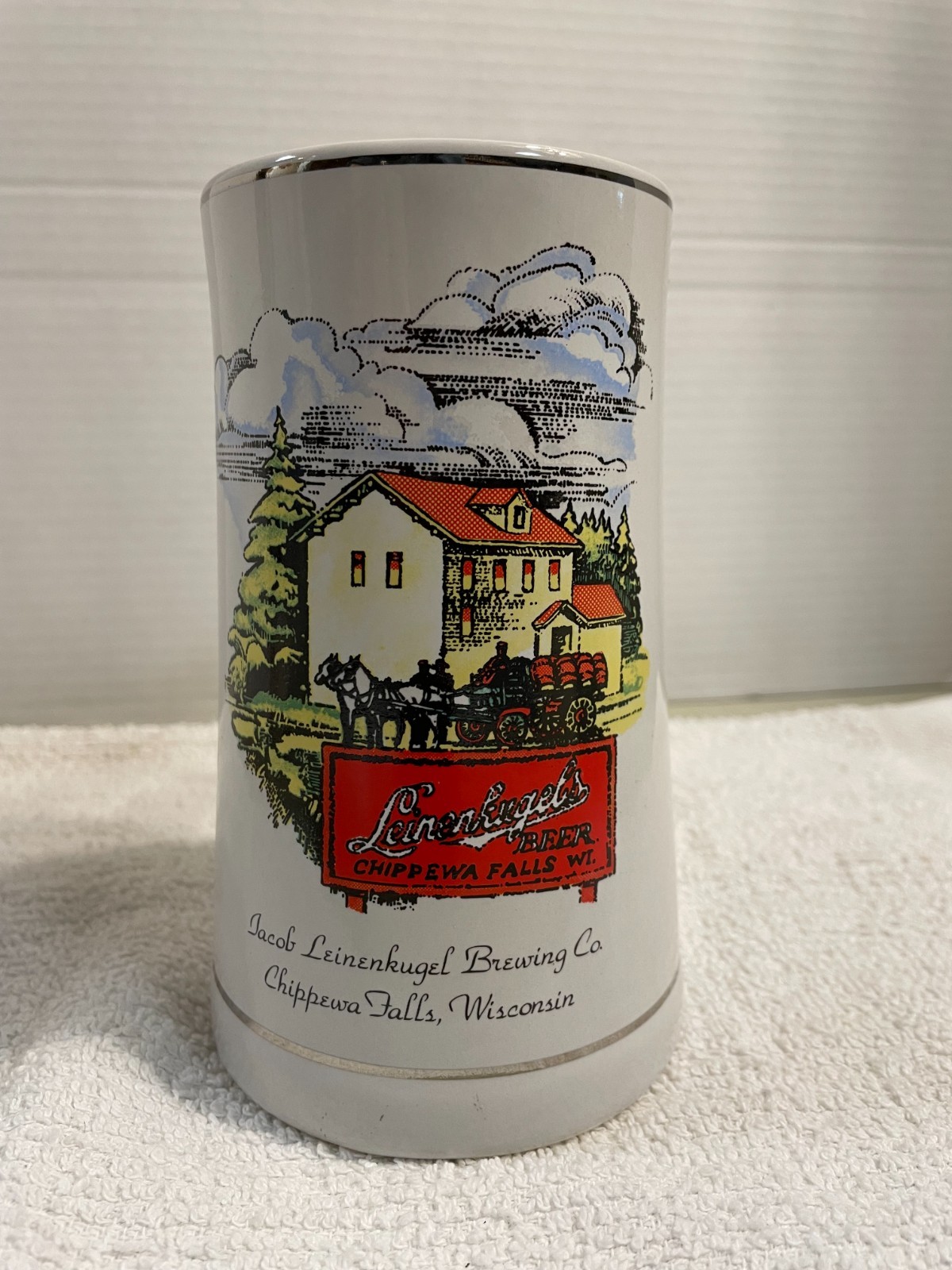 1991 Leinenkugel's Limited Edition Beer Stein Mug Only #2000 Made 1991 Leinenkugel's Limited Edition Beer Stein Mug Only #2000 Made