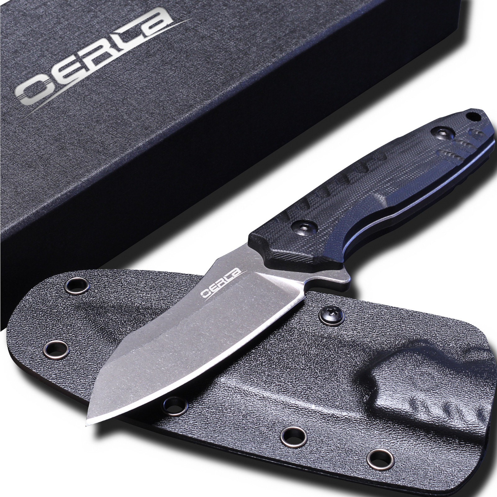 OERLA OLK-039B Outdoor Duty Fixed Blade Knife with G10 Handle and Kydex Sheath OERLA OLK-039B Outdoor Duty Fixed Blade Knife with G10 Handle and Kydex Sheath