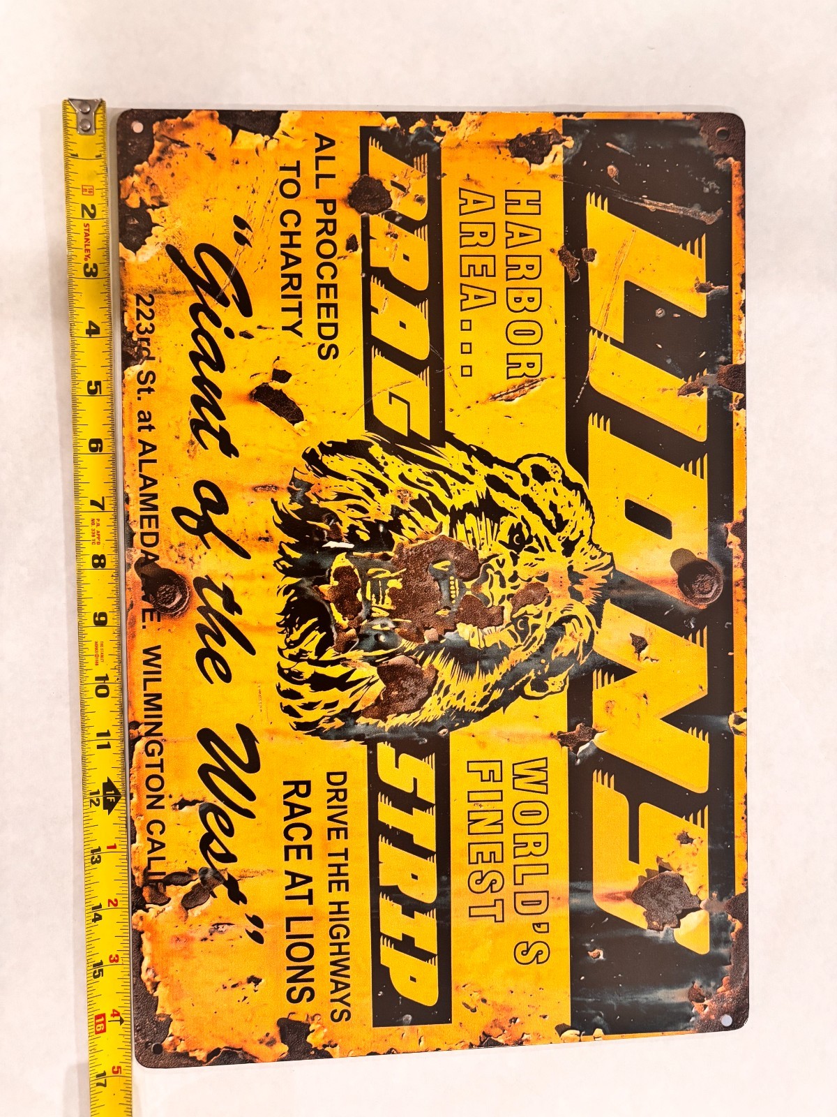 Vintage Lions Drag Strip Sign Retro aged chippy Garage NHRA Man Cave Decor 11x17 Vintage Lions Drag Strip Sign Retro aged chippy Garage NHRA Man Cave Decor 11x17