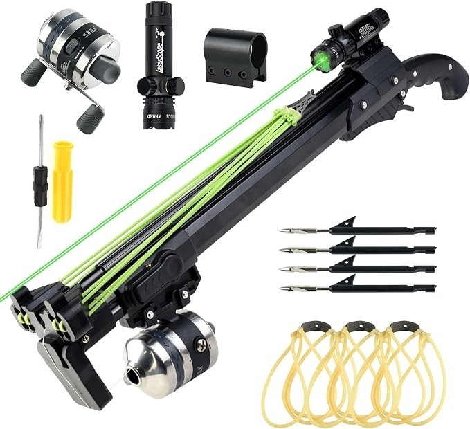 Fishing Slingshot, Professional Pole Stretching Shooting Catapult with Metal Fis Fishing Slingshot, Professional Pole Stretching Shooting Catapult with Metal Fis