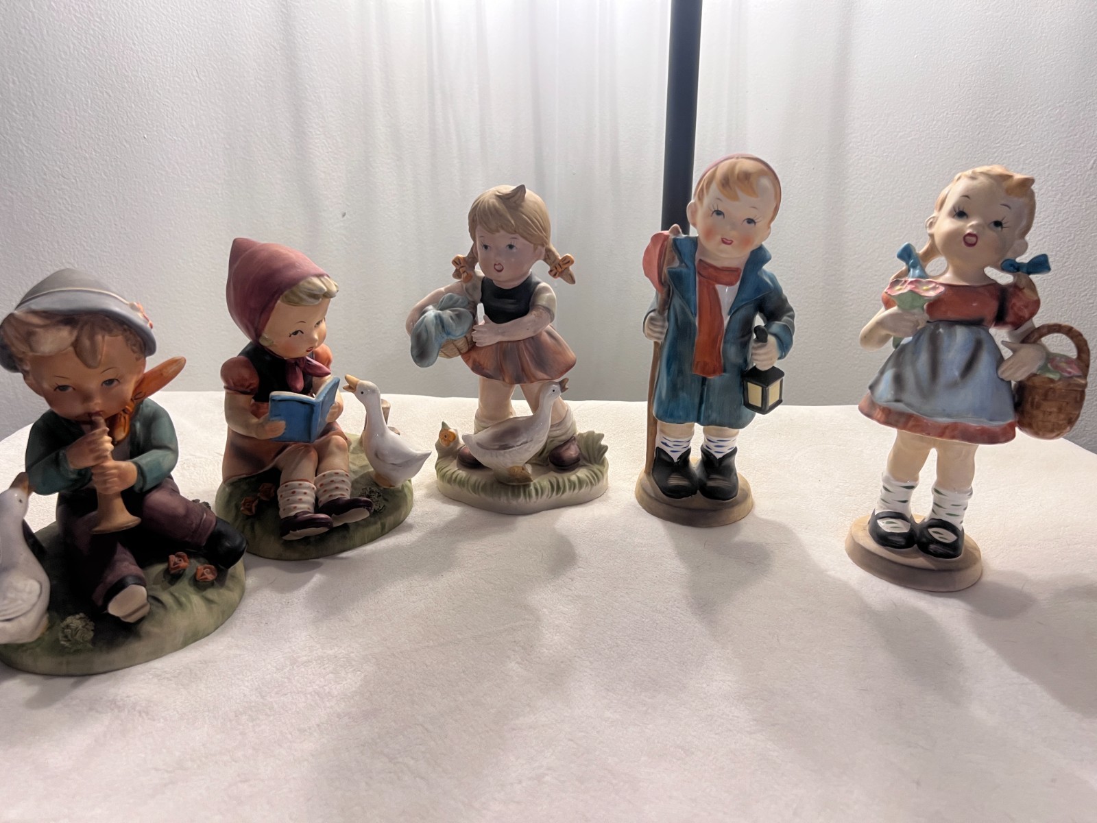 Vintage Erich Stauffer Arnart Porcelain Figurines Lot of 5 Boy Girl Geese 8” Vintage Erich Stauffer Arnart Porcelain Figurines Lot of 5 Boy Girl Geese 8”