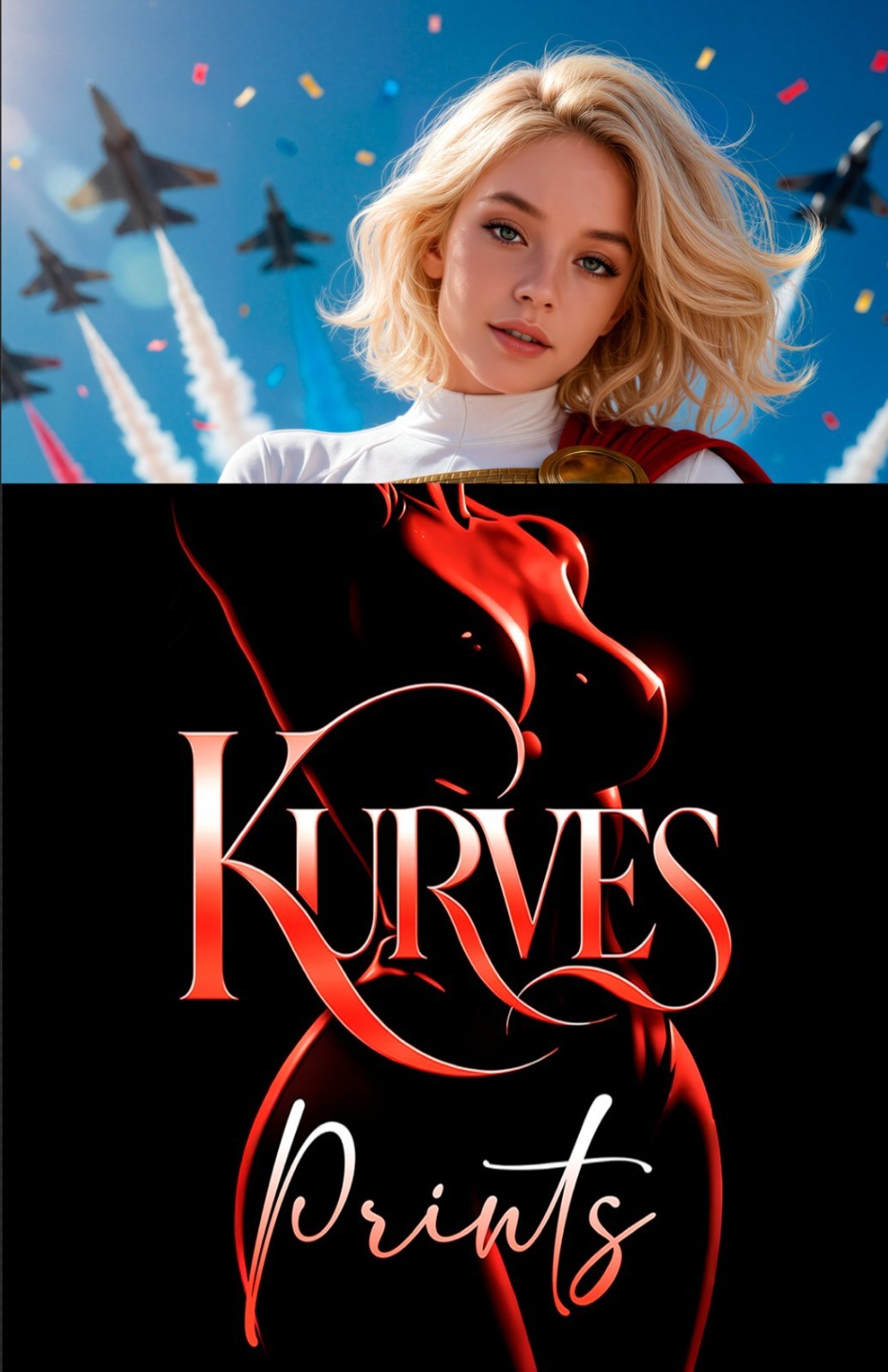 POWER GIRL V3 | VIRGIN NT | SINGLE COVER PRINT | KURVES COMICS POWER GIRL V3 | VIRGIN NT | SINGLE COVER PRINT | KURVES COMICS