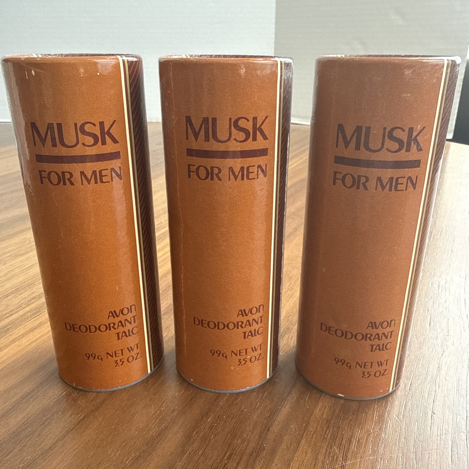 (3) MUSK for Men by Avon Deodorant Talc 3.5 oz Vintage-Great Smell, New (3) MUSK for Men by Avon Deodorant Talc 3.5 oz Vintage-Great Smell, New