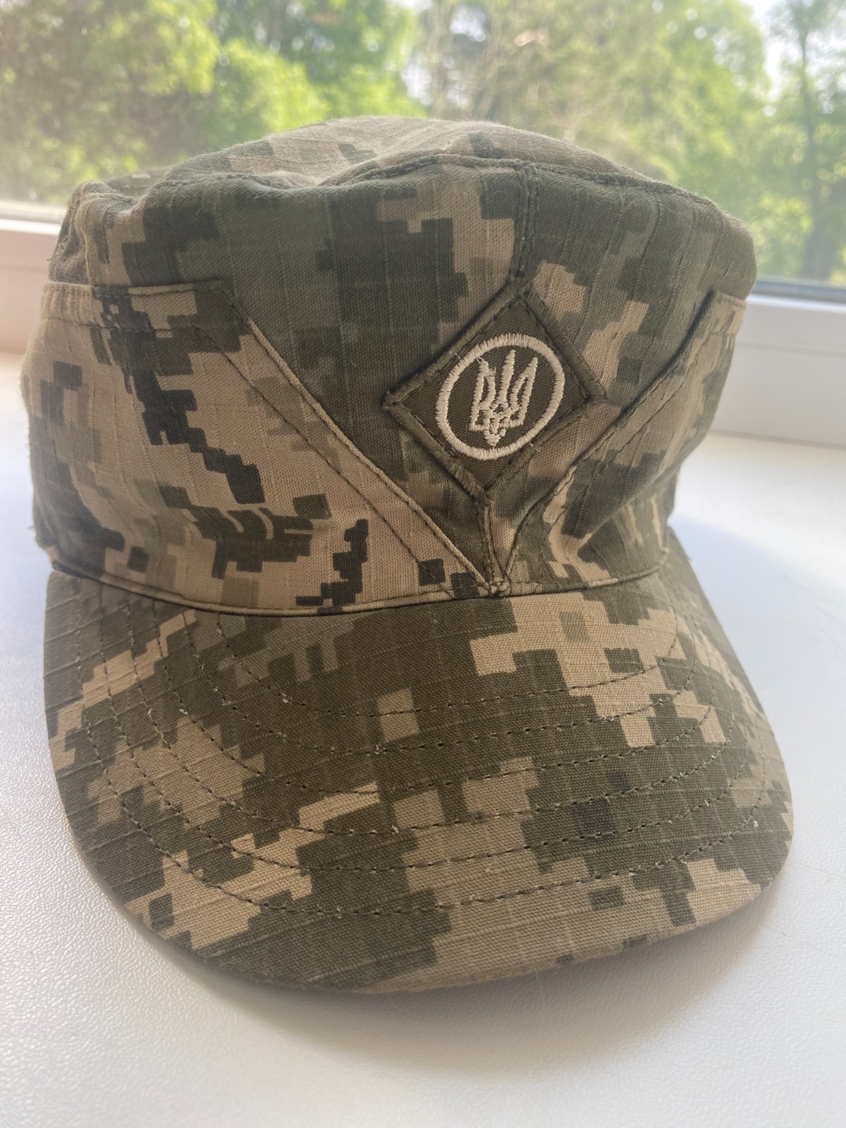 Ukrainian Army Cap Mazepynka MM-14 Digital Pixel Hat Size 56 Trident Badge