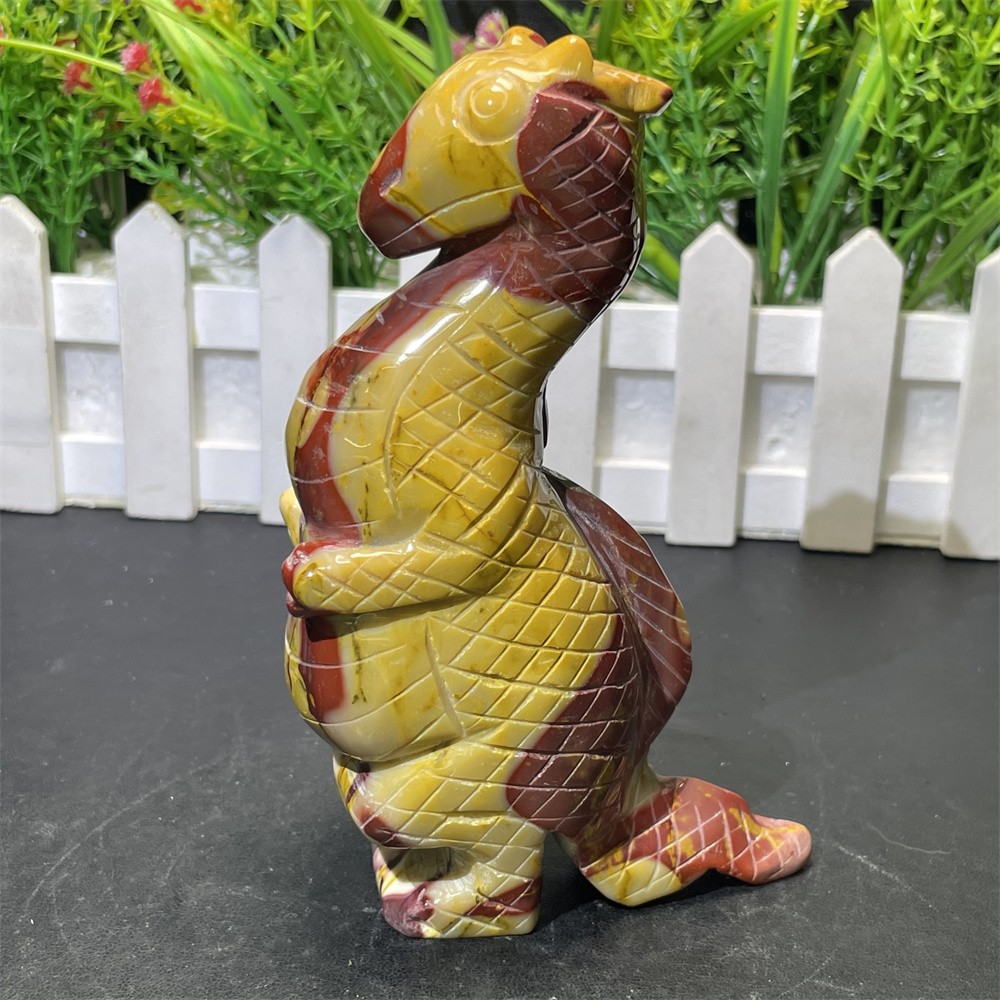 0.9LB 5.5" Natural Mookaite Jasper Dragon Figurine Quartz Crystal Reiki Decor 0.9LB 5.5" Natural Mookaite Jasper Dragon Figurine Quartz Crystal Reiki Decor