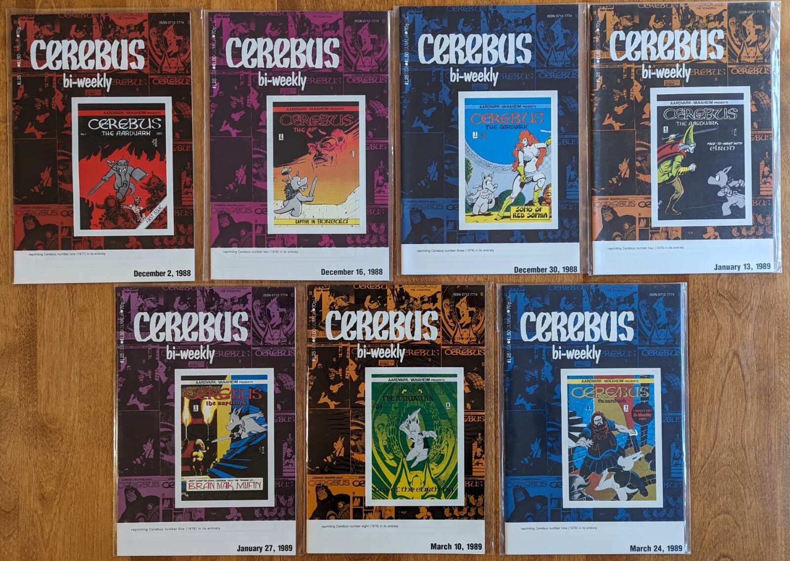 Cerebus Bi-Weekly Lot #1 2 3 4 5 8 9 (7 Books) Dave Sim Aardvark-Vanaheim VF/NM Cerebus Bi-Weekly Lot #1 2 3 4 5 8 9 (7 Books) Dave Sim Aardvark-Vanaheim VF/NM