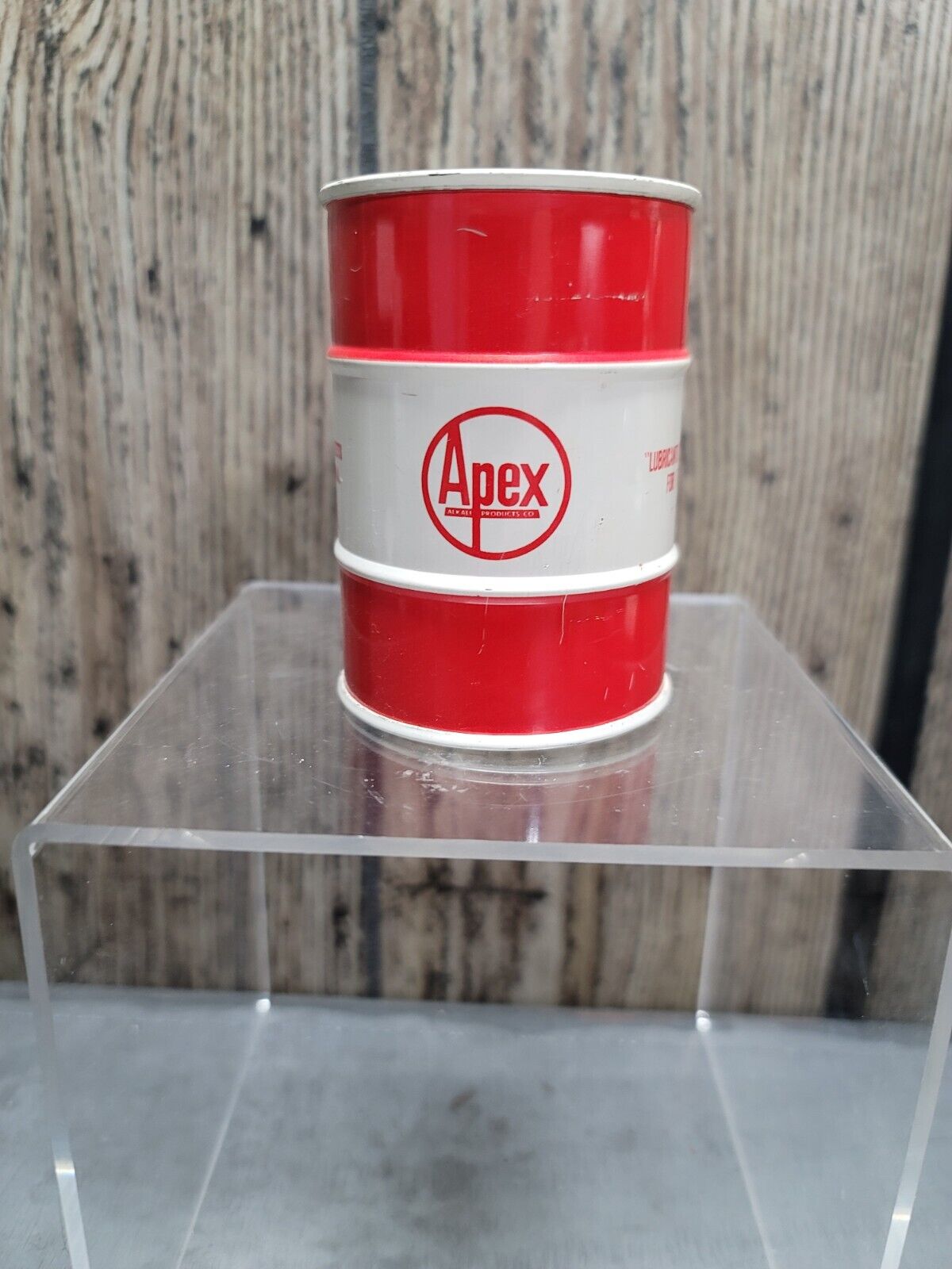 Vintage OIL LUBRICANTS CLEANING PRODUCTS Advertising Coin Bank APEX Philadelphia
