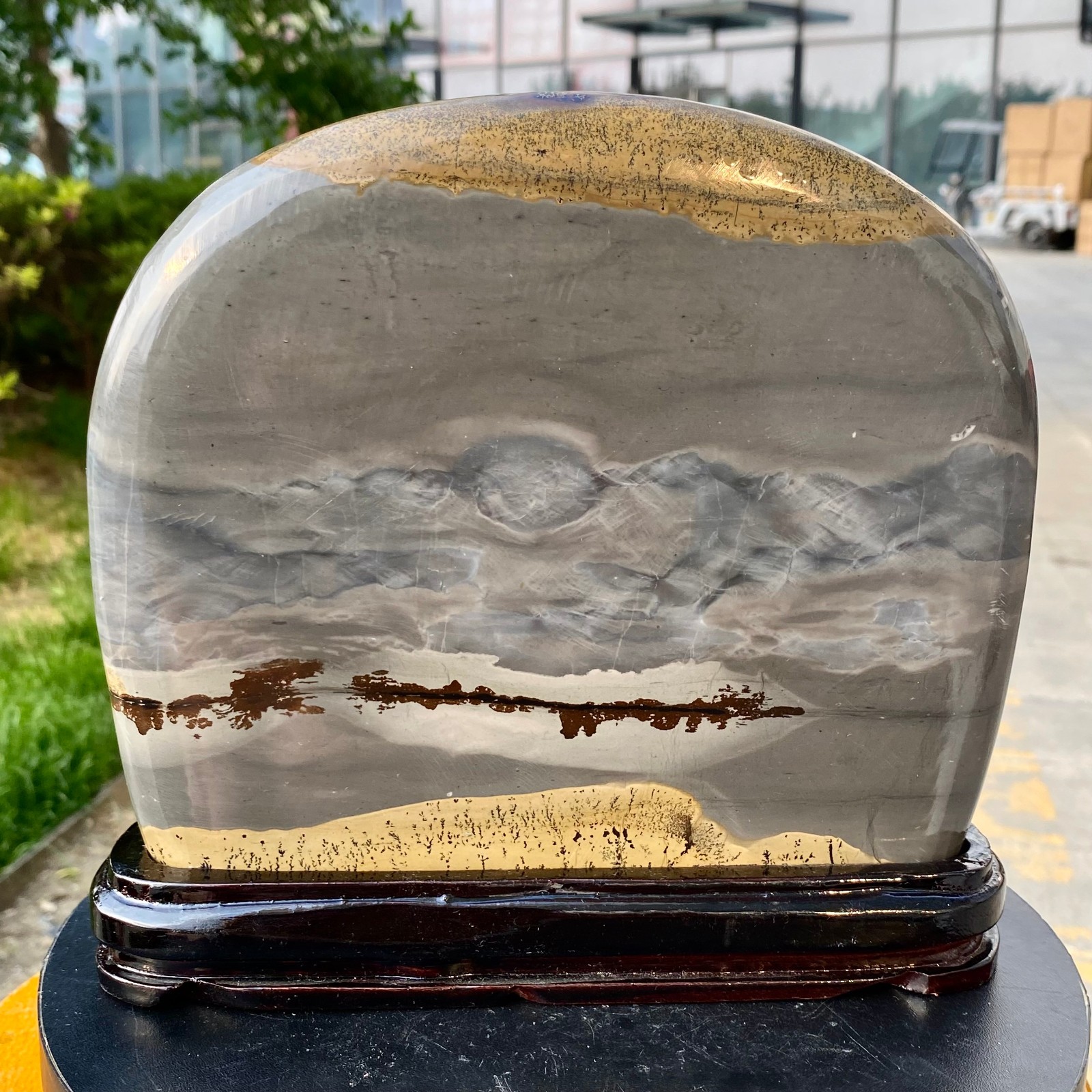 6.06LB Beautiful Natural Chinese Dendritic Limestone Picture Stone Guohua - Rare 6.06LB Beautiful Natural Chinese Dendritic Limestone Picture Stone Guohua - Rare