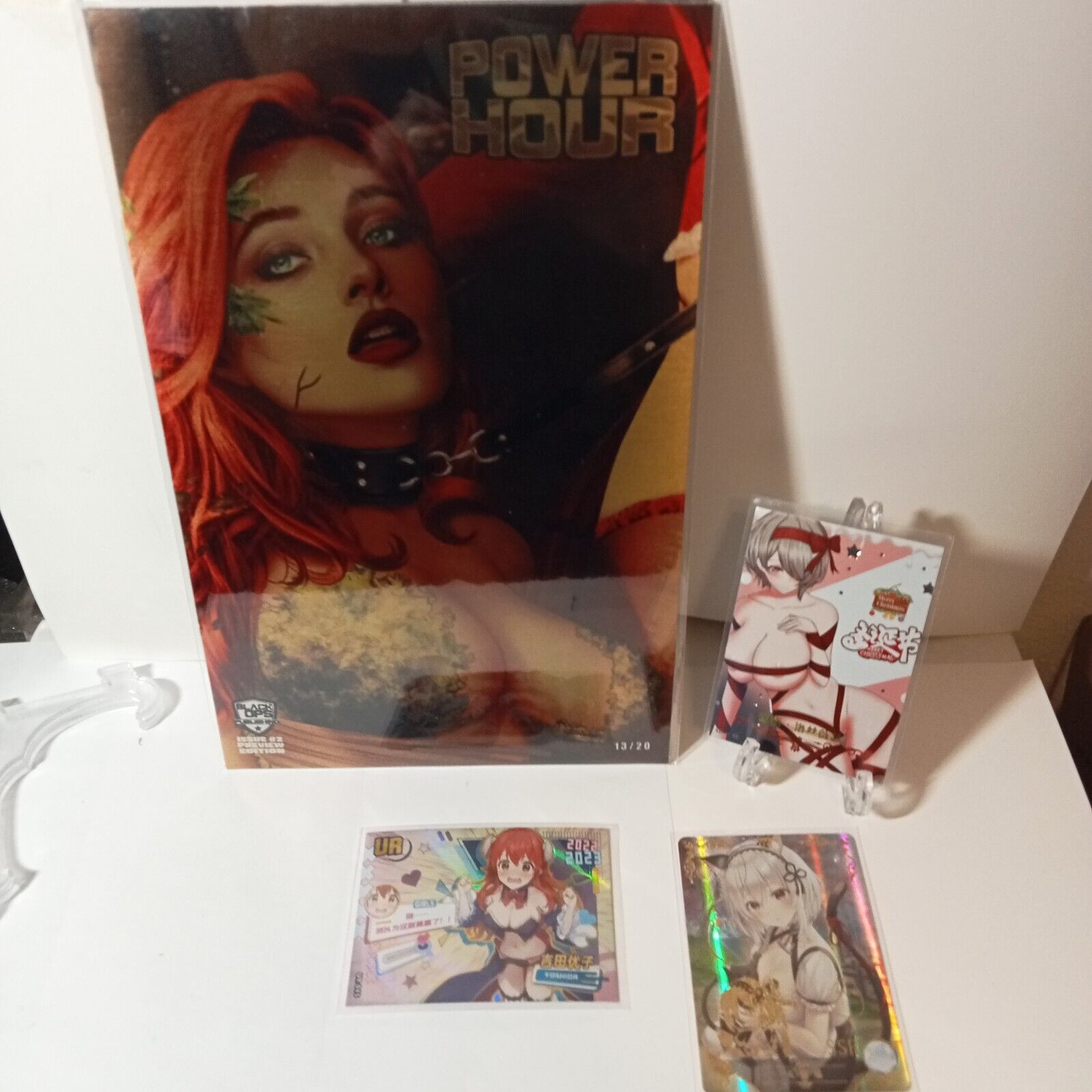 Power Hour #2 #'D / 20 METAL FOIL DUAL COVER POISON IVY + 3 GODDESS STORY CARDS