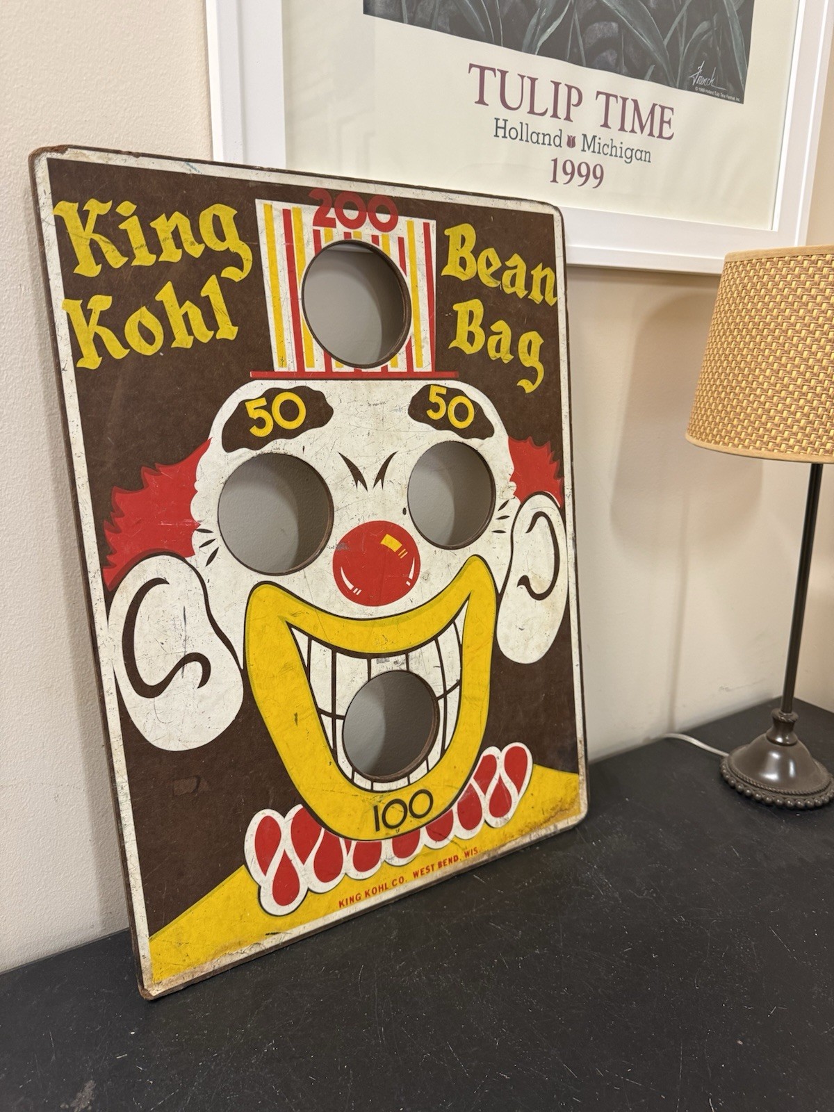 VINTAGE KING KOHL CARNIVAL CLOWN BALL/BAG TOSS FOLK ART GAME Halloween Fun VINTAGE KING KOHL CARNIVAL CLOWN BALL/BAG TOSS FOLK ART GAME Halloween Fun