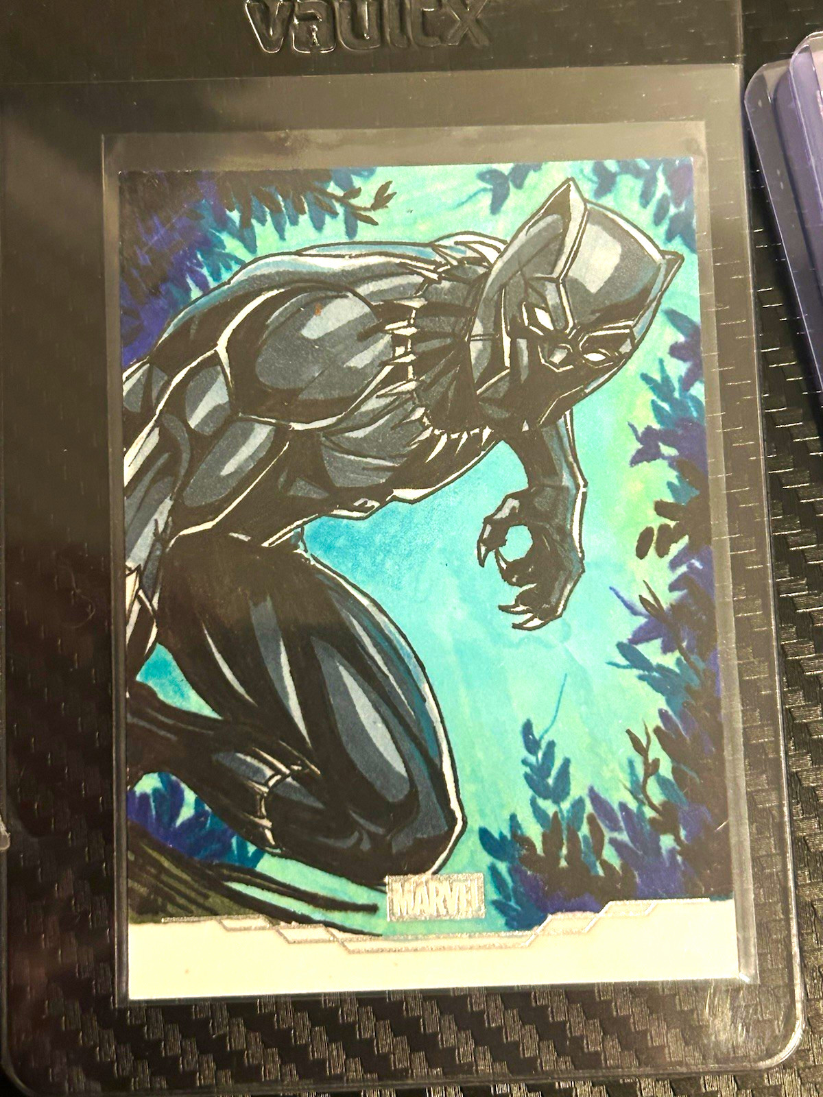 Topps 2025 Marvel Black Panther Sketch Hard Signed Franklin Teixeira 1/1 Topps 2025 Marvel Black Panther Sketch Hard Signed Franklin Teixeira 1/1