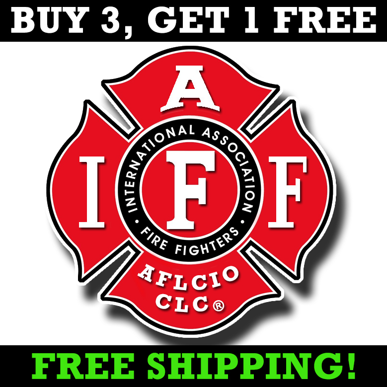 IAFF 4" Decal - Firefighter Maltese Cross Sticker IAFF 4" Decal - Firefighter Maltese Cross Sticker