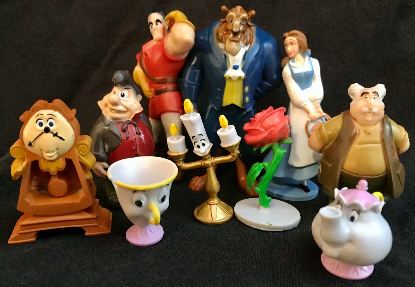 BEAUTY AND THE BEAST Figure Play Set DISNEY PVC TOY Belle LUMIERE Maurice LEFOU BEAUTY AND THE BEAST Figure Play Set DISNEY PVC TOY Belle LUMIERE Maurice LEFOU