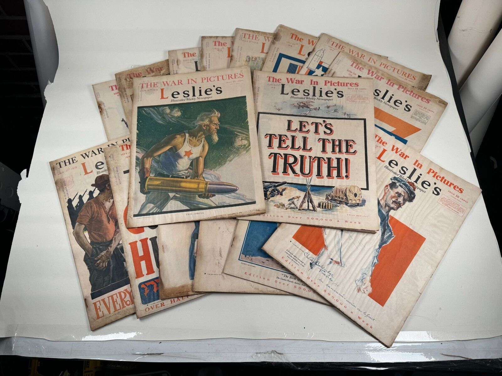 HUGE LOT of Leslie\'s The War in Pictures 12 Issues in all Take a look at these