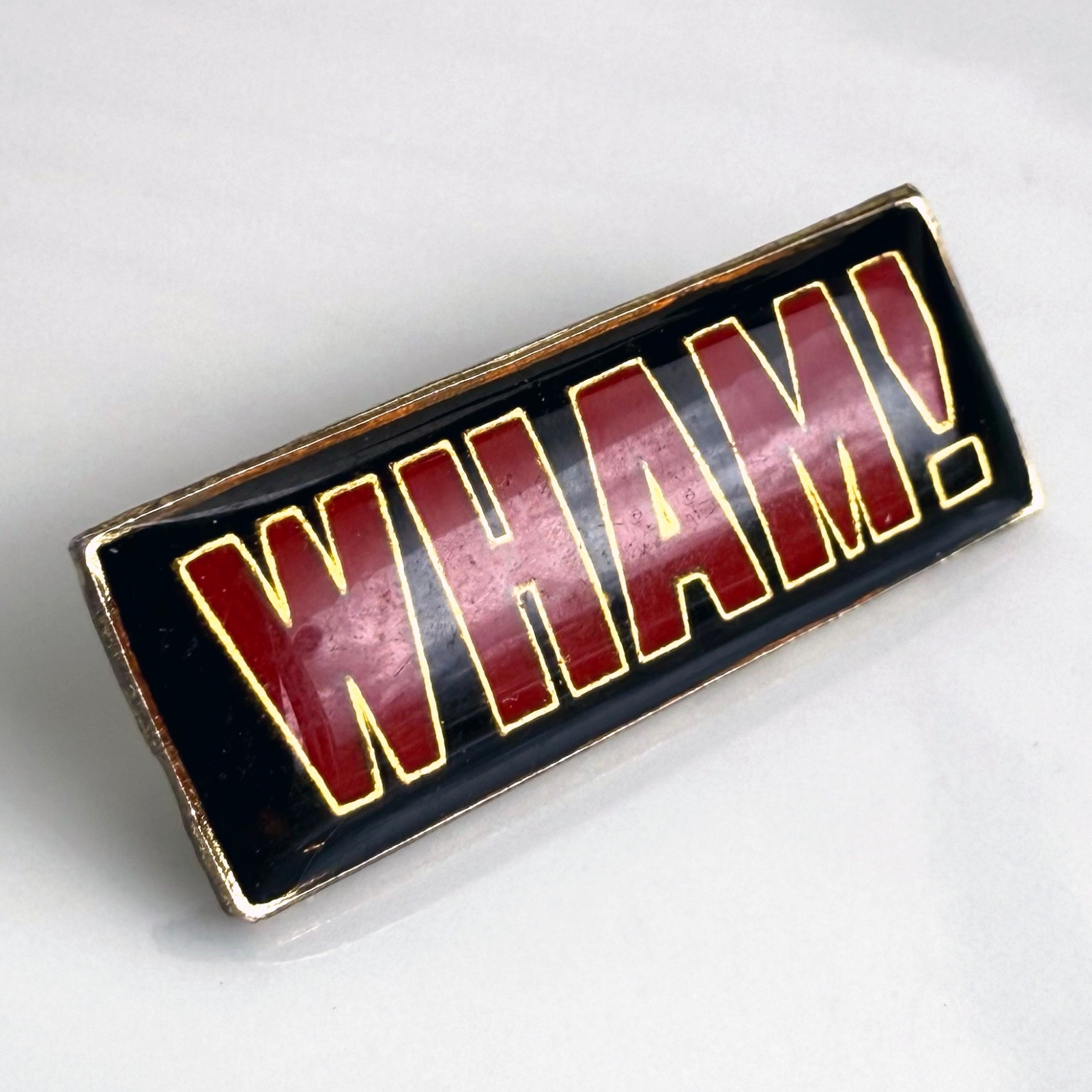 Rare vintage early 1980s WHAM pin enamel cloisonne badge button George Michael Rare vintage early 1980s WHAM pin enamel cloisonne badge button George Michael