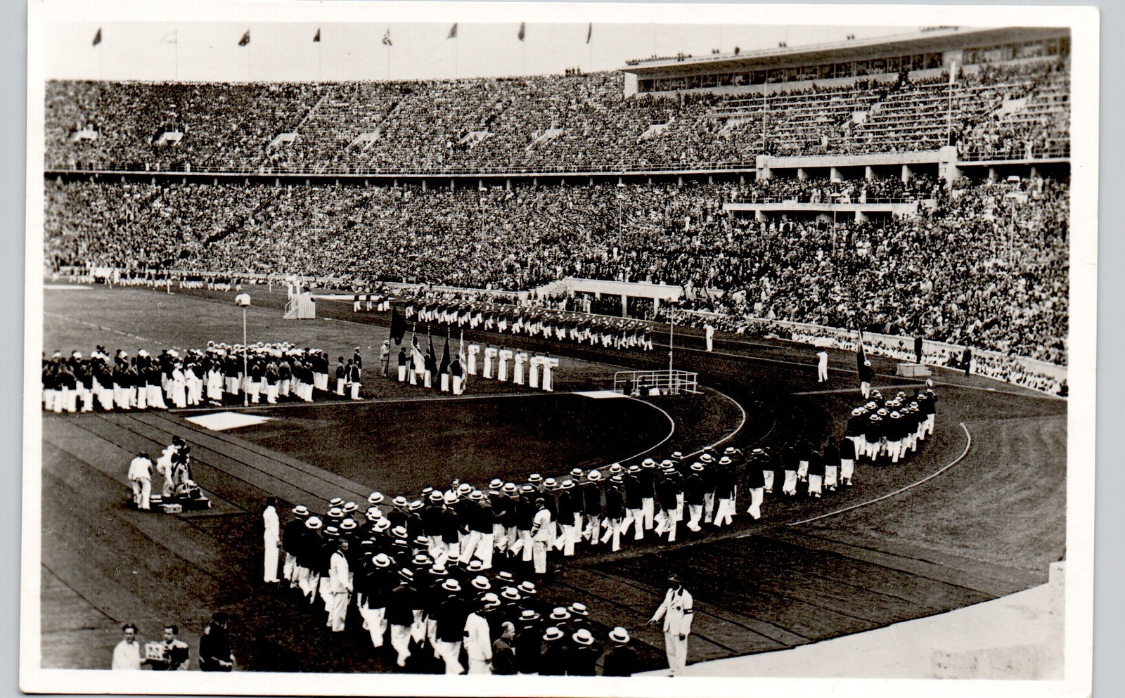 AMERICAN ATHLETES berlin olympics 1936 postcard real photo rppc stadium games AMERICAN ATHLETES berlin olympics 1936 postcard real photo rppc stadium games