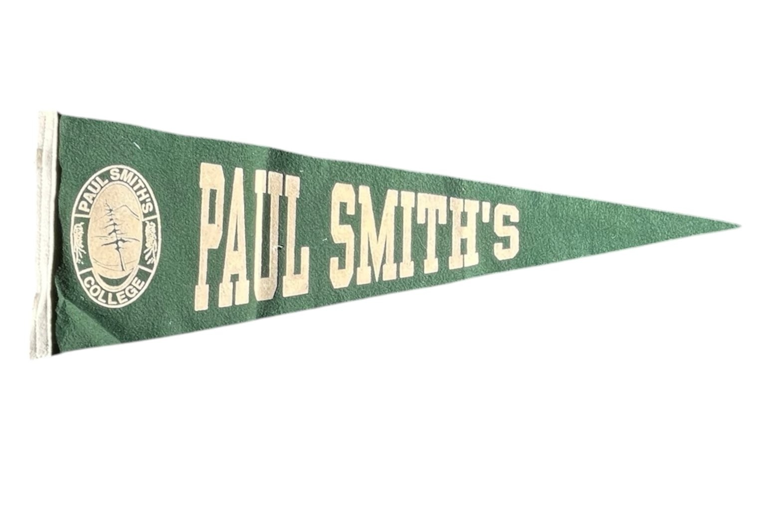 Vintage Paul Smith's College Pennant 25 Inch Flocked Felt Vintage Paul Smith's College Pennant 25 Inch Flocked Felt