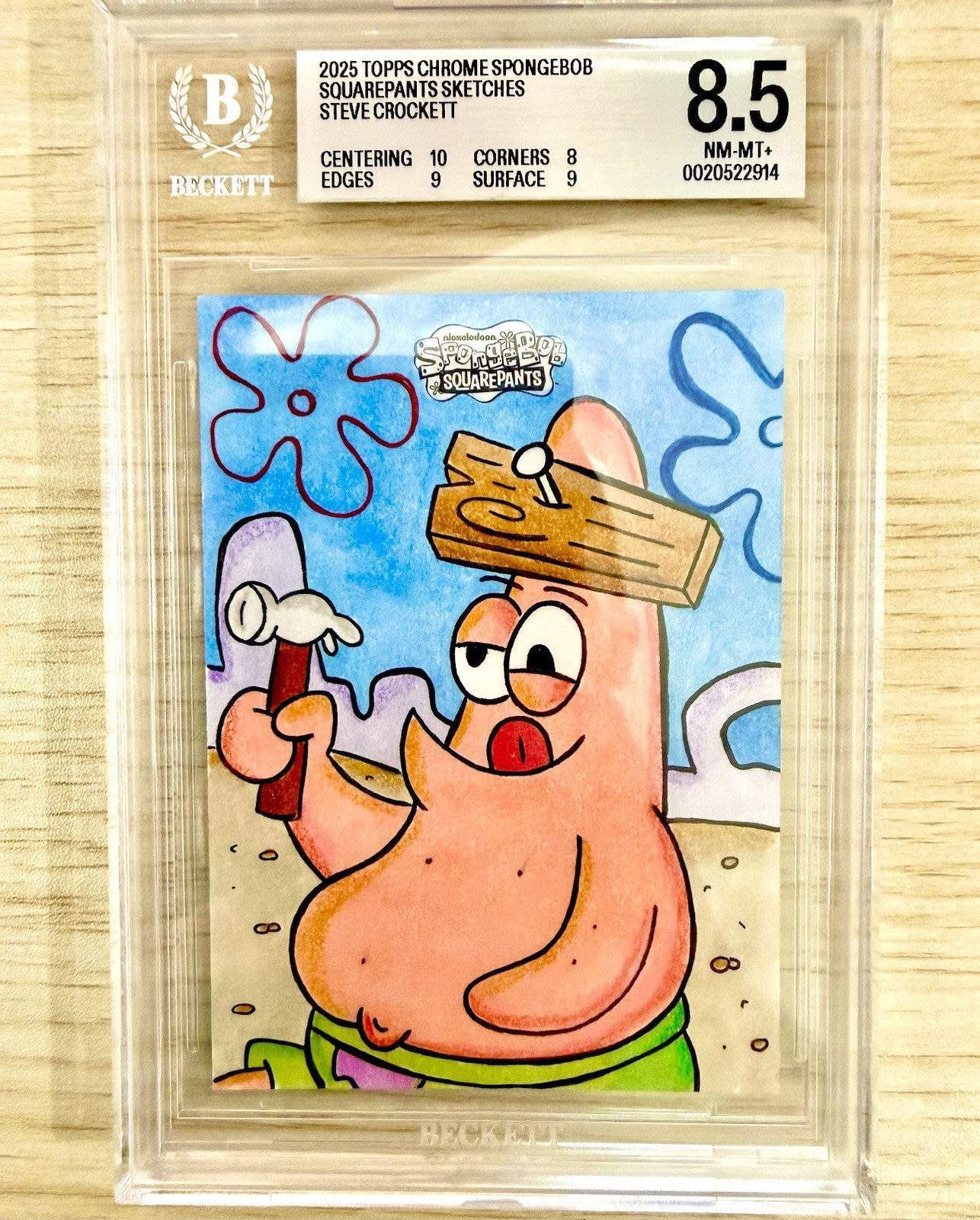Patrick Star 2025 Topps Chrome SpongeBob SquarePants Sketch 1/1 Crockett Auto Patrick Star 2025 Topps Chrome SpongeBob SquarePants Sketch 1/1 Crockett Auto