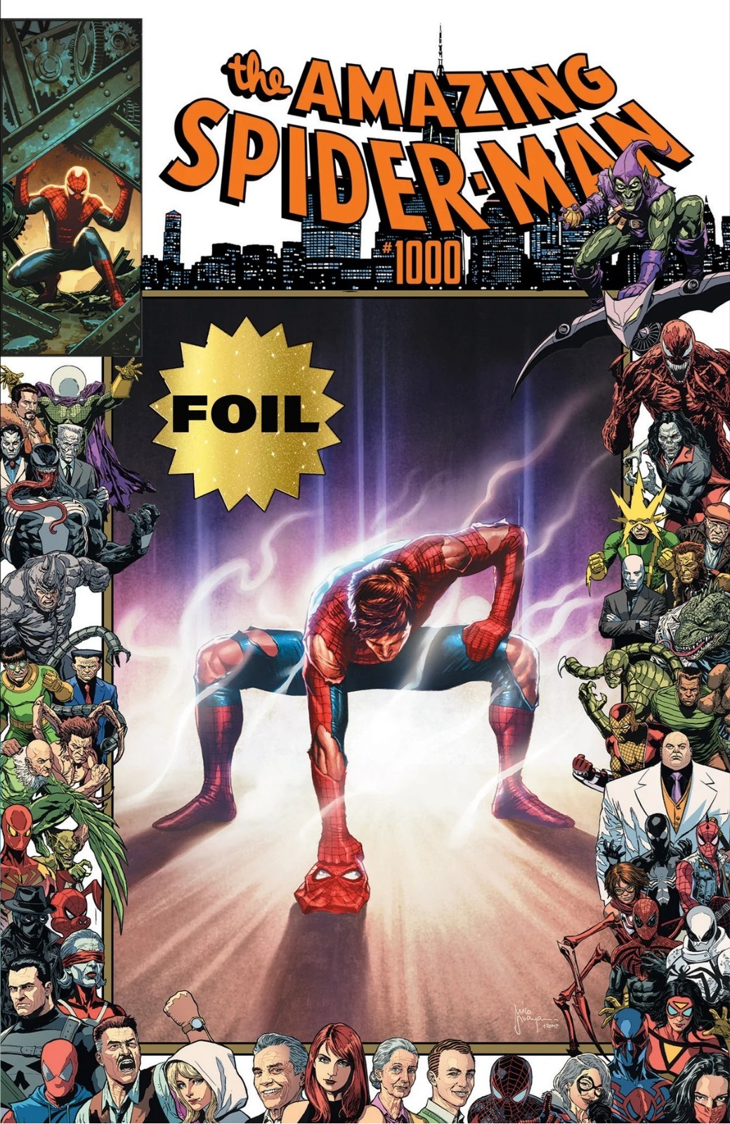 AMAZING SPIDERMAN 1000 36 MICO SUAYAN FOIL VIRGIN NYCC VARIANT NM v7 '26 PRESALE AMAZING SPIDERMAN 1000 36 MICO SUAYAN FOIL VIRGIN NYCC VARIANT NM v7 '26 PRESALE