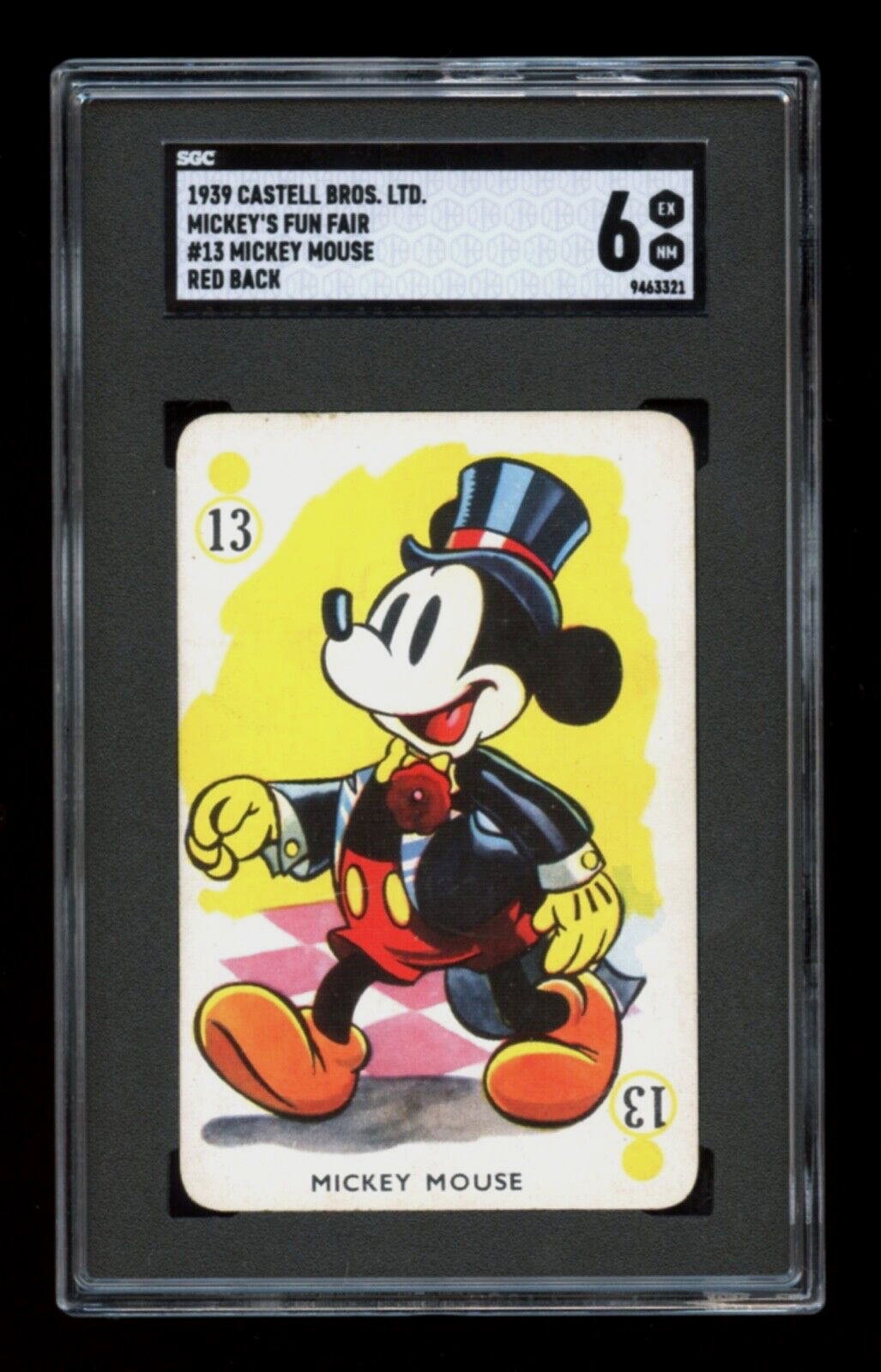 1939 Castell Bros MICKEY’S Fun Fair Red Back SGC 6 EX-NM (None Graded Higher)