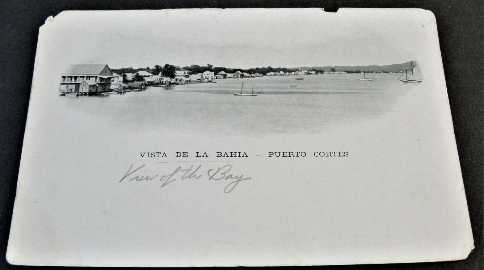 Vista de La Bahia, Puerto Cortes, Honduras - Union Postal 1900s Postcard. Vista de La Bahia, Puerto Cortes, Honduras - Union Postal 1900s Postcard.