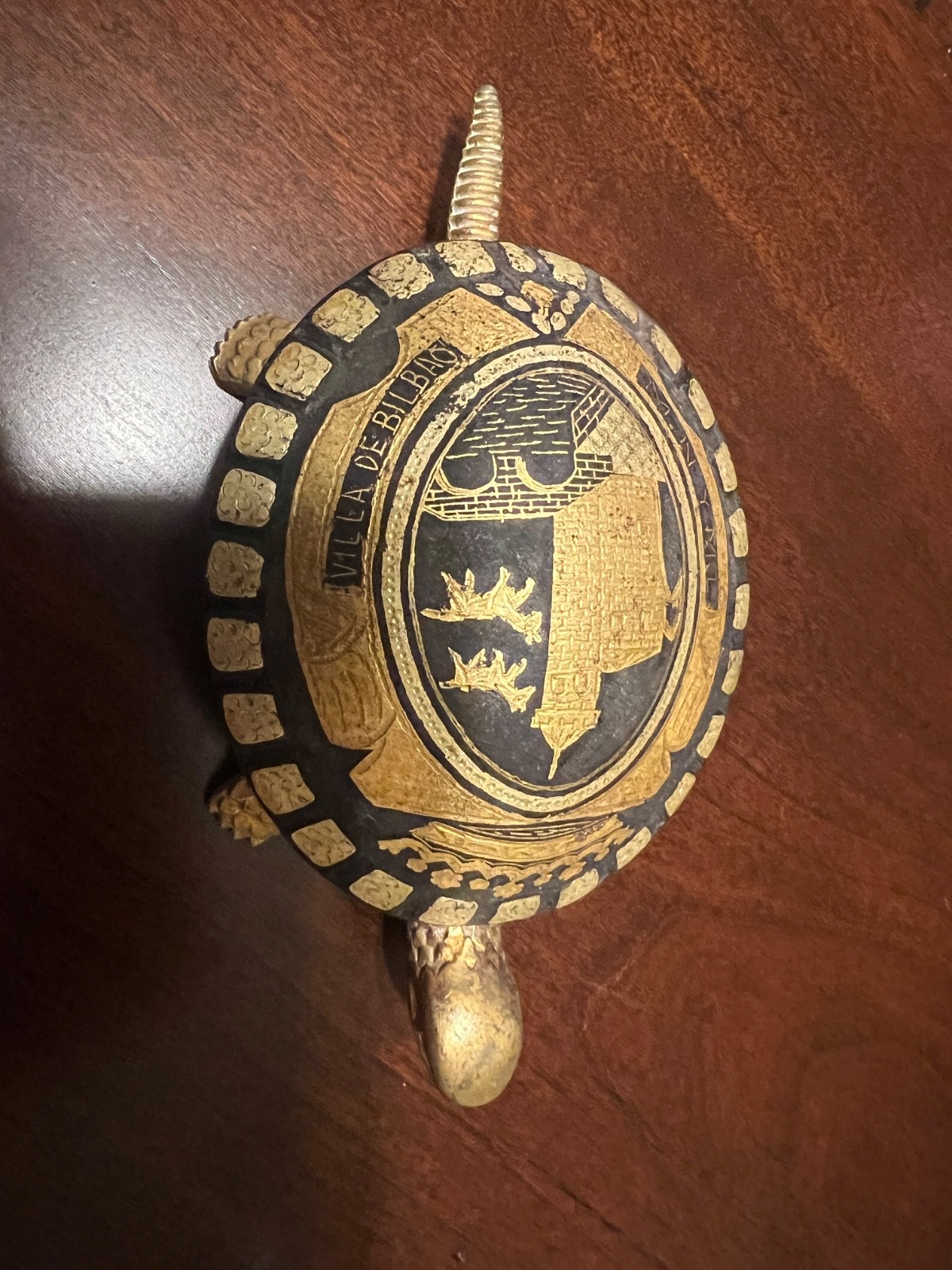 Vintage BOJ Eibar España Damascene Turtle Hotel Desk Bell Villa de Bilbao WORKIN Vintage BOJ Eibar España Damascene Turtle Hotel Desk Bell Villa de Bilbao WORKIN