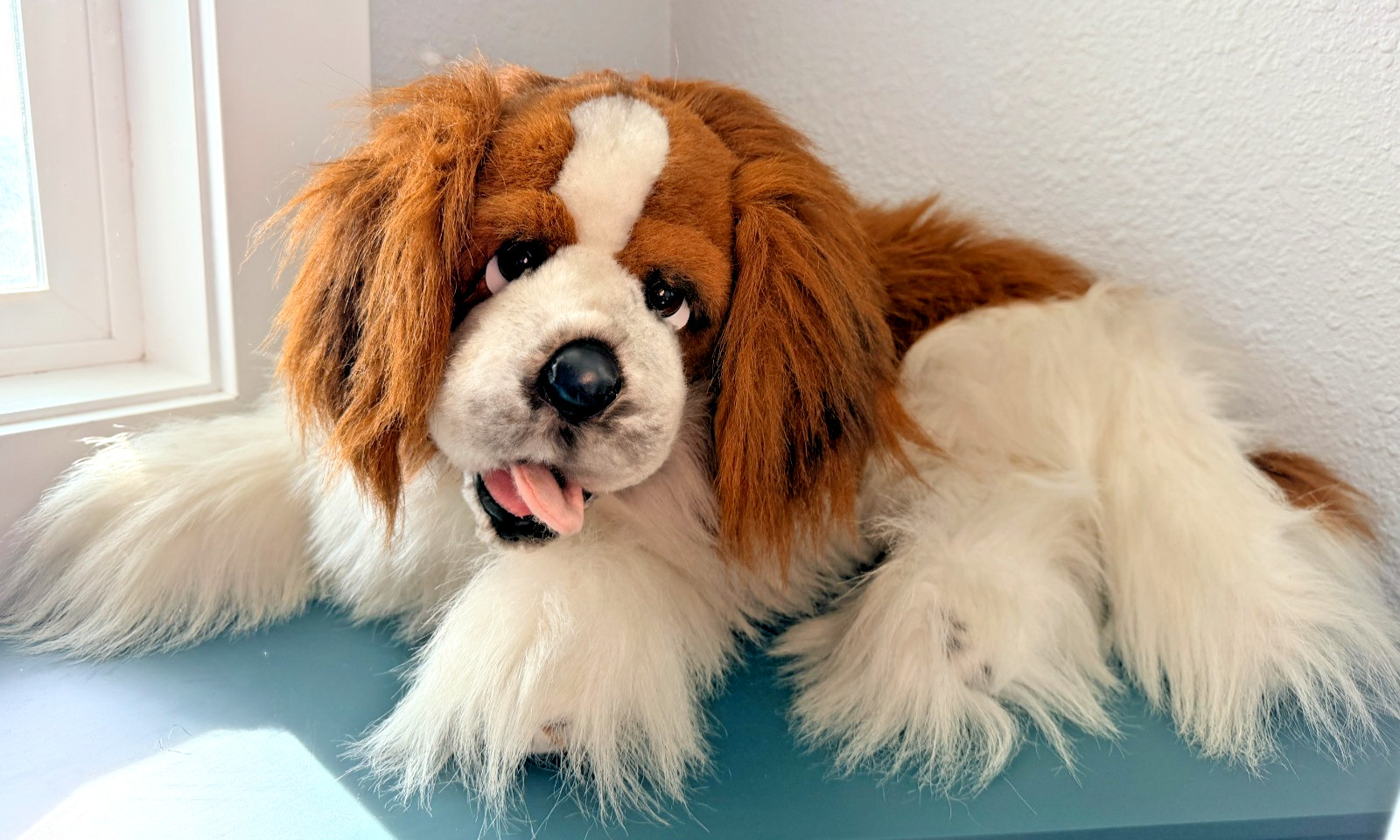 VTG JC Penney Saint Bernard Plush Stuffed Dog 30" Large Lifelike Realistic Gift VTG JC Penney Saint Bernard Plush Stuffed Dog 30" Large Lifelike Realistic Gift