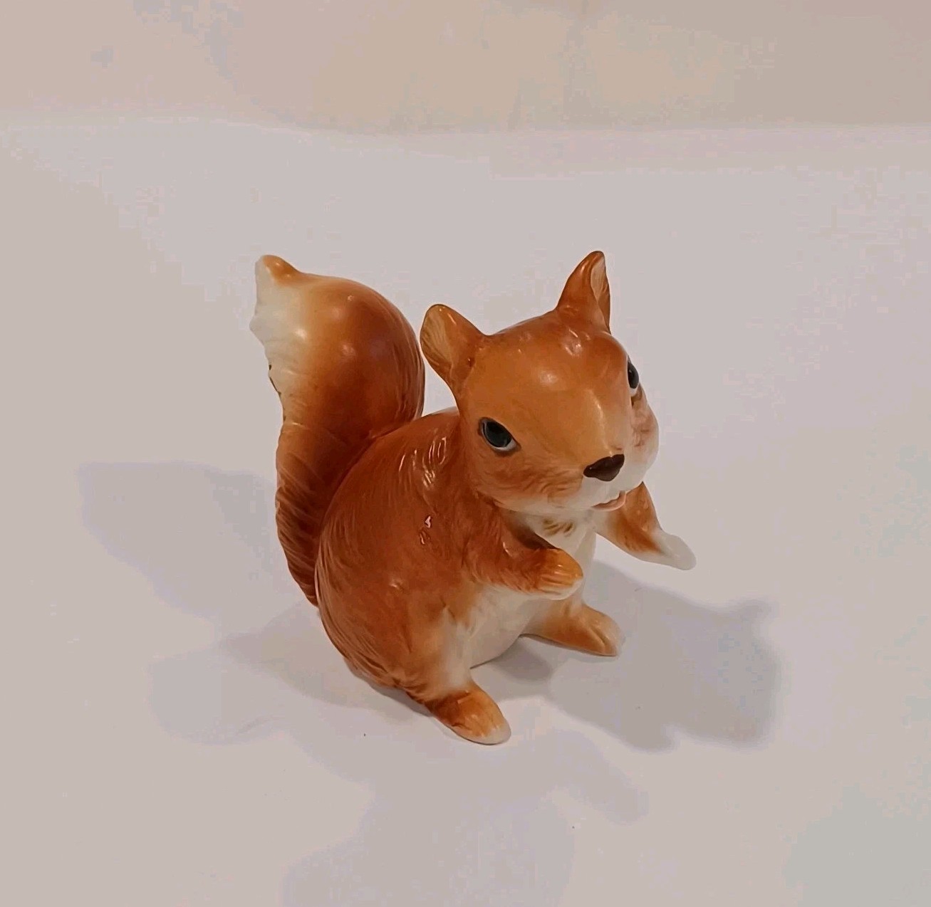 Vintage Ceramic/porcelain Realistic Squirrel Figurine Glossy Eyes