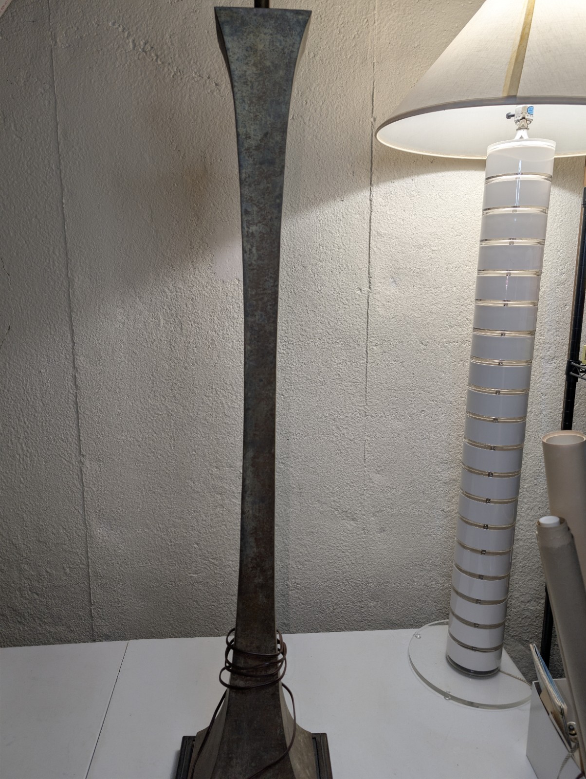 Verdigris Bronze Floor Lamp by Stewart Ross James for Hansen Lighting 1960s MCM Verdigris Bronze Floor Lamp by Stewart Ross James for Hansen Lighting 1960s MCM