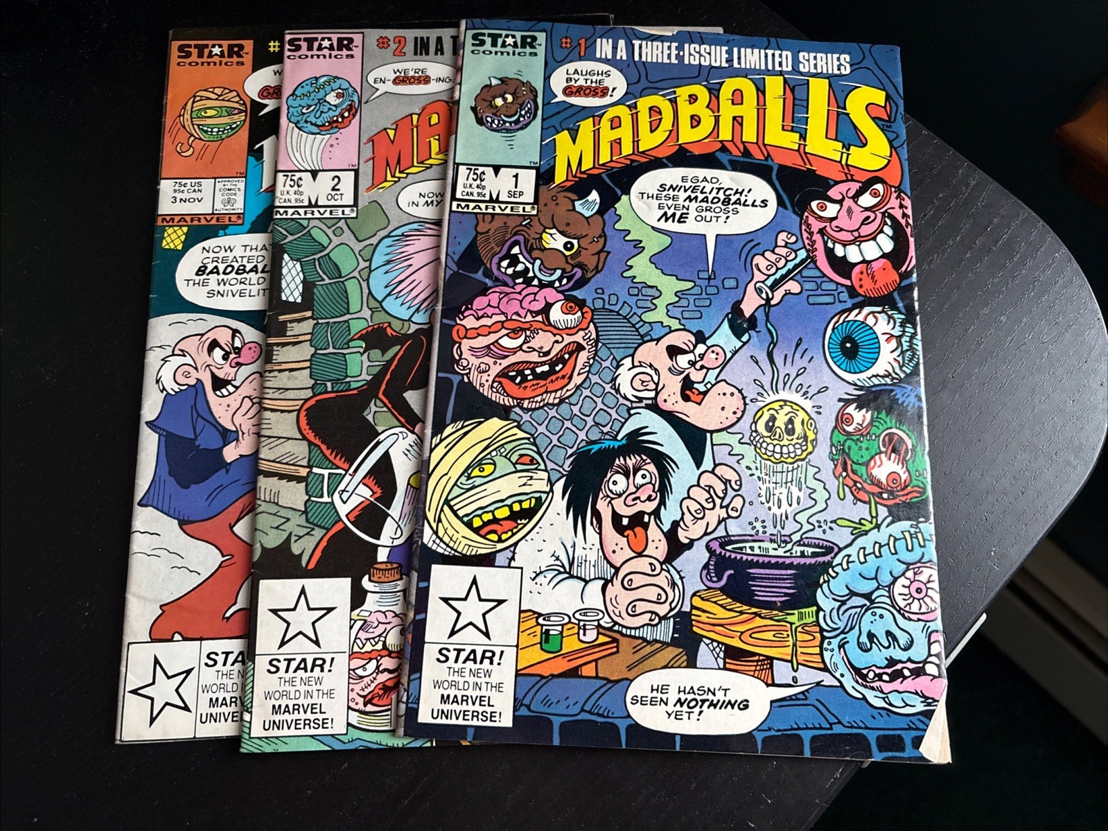 MADBALLS #1 2 3 Complete Ltd Series Star Comics Marvel 1985 Horror Newstand Ed.