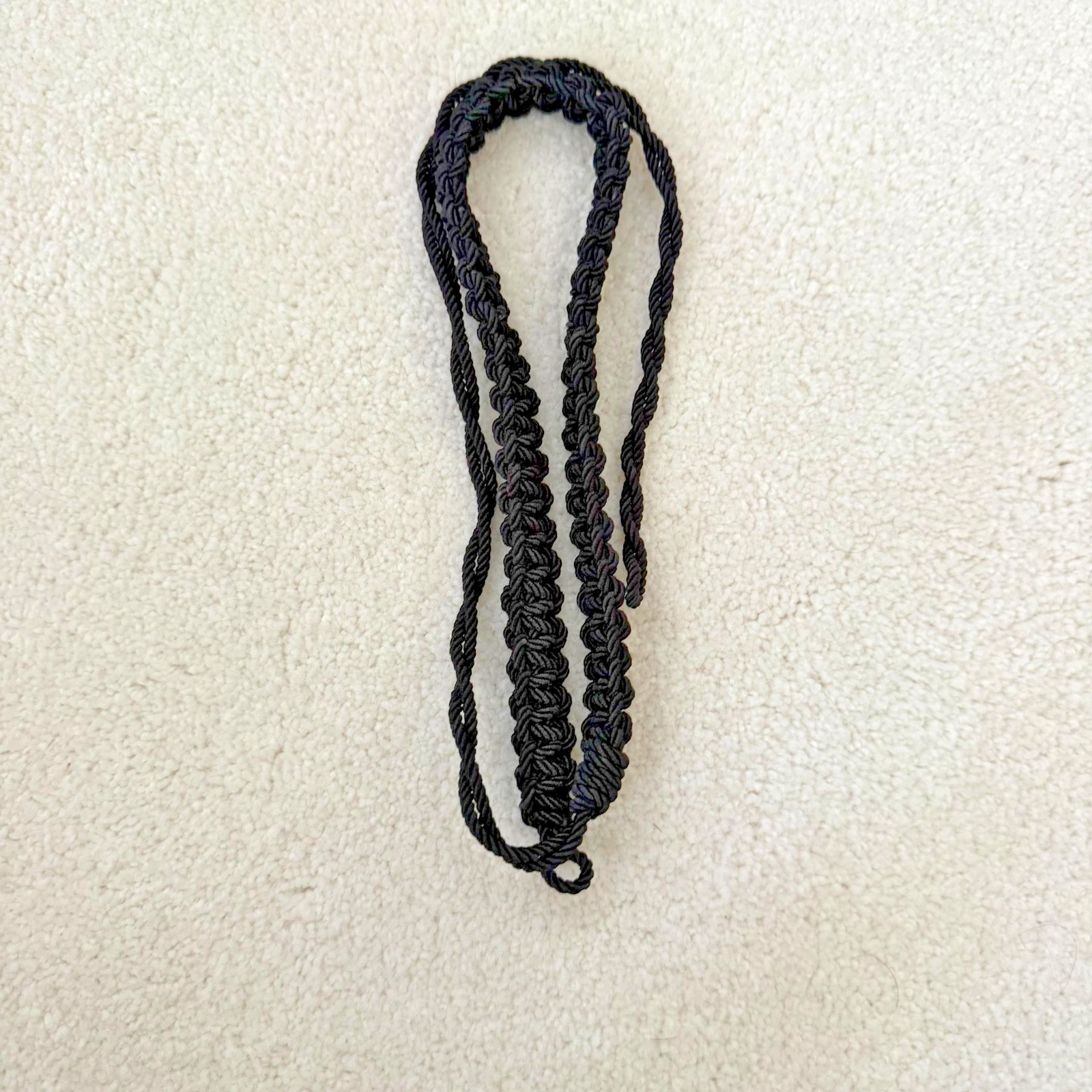 Black Nylon Cobra Knot Aiguillette Military Parade Shoulder Cord