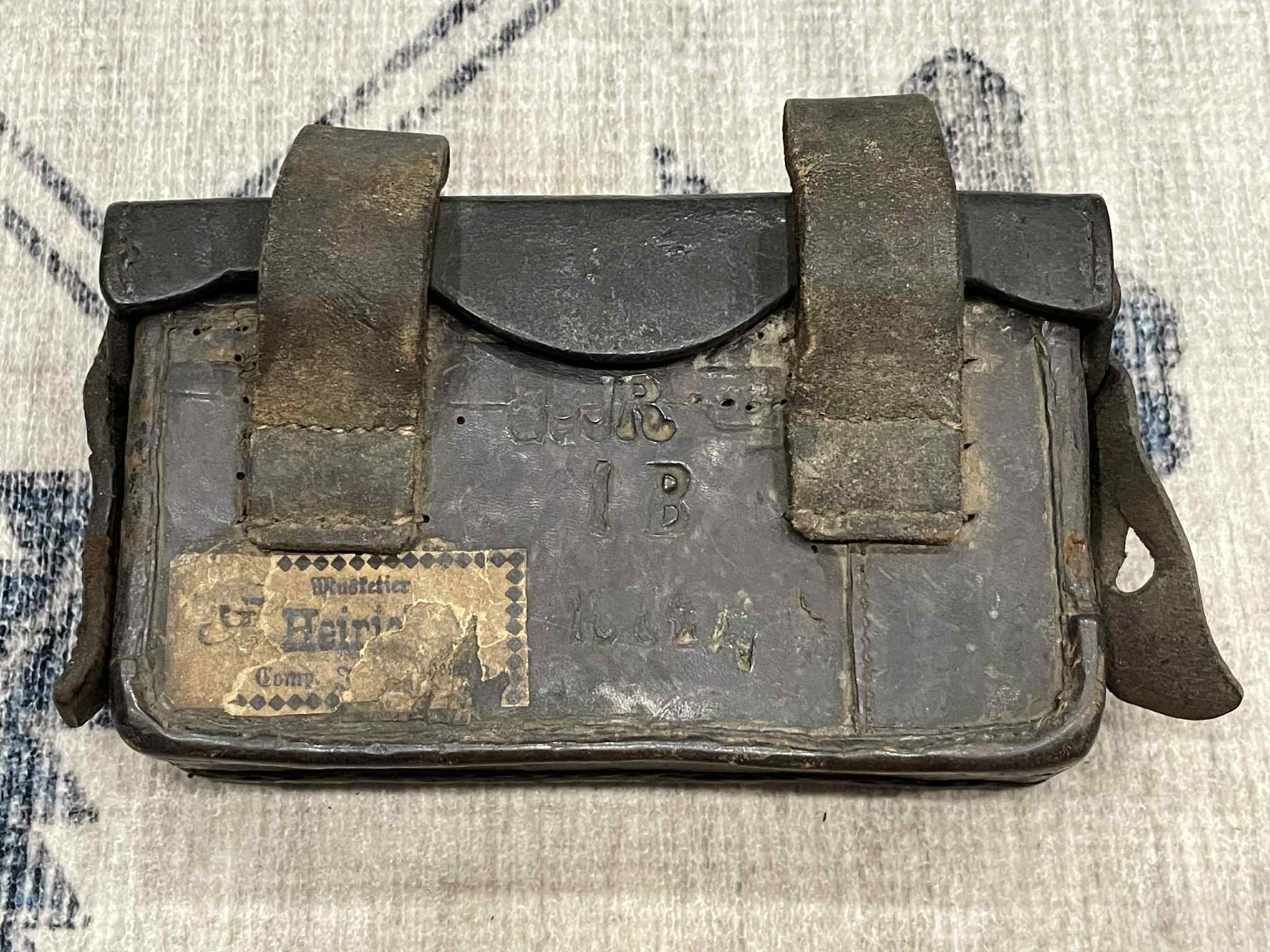 Pre WW1 WWI Imperial German MARKED 1874 Infantry Rgt 23 M1871 Mauser Ammo Pouch Pre WW1 WWI Imperial German MARKED 1874 Infantry Rgt 23 M1871 Mauser Ammo Pouch