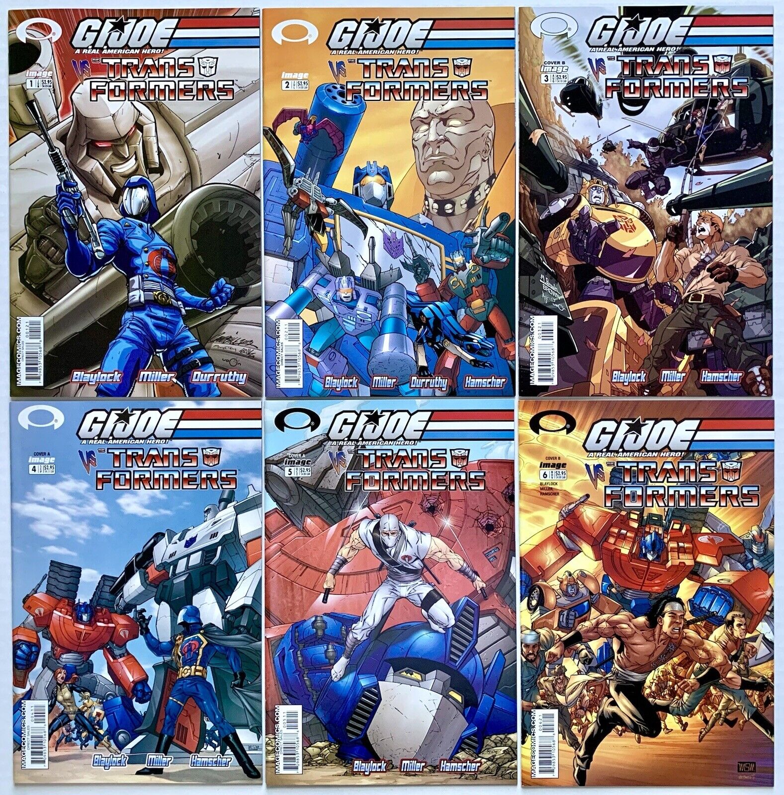 G.I. Joe vs Transformers #1 -#6 (2003) Image- 6 Books-Complete (NM/9.4) -VINTAGE