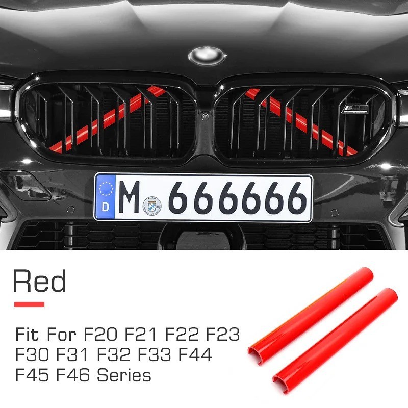 BMW Front Grille Nose Trim Sticker 2Pcs Sport Air Inlet Bar F20 F30 F32 BMW Front Grille Nose Trim Sticker 2Pcs Sport Air Inlet Bar F20 F30 F32