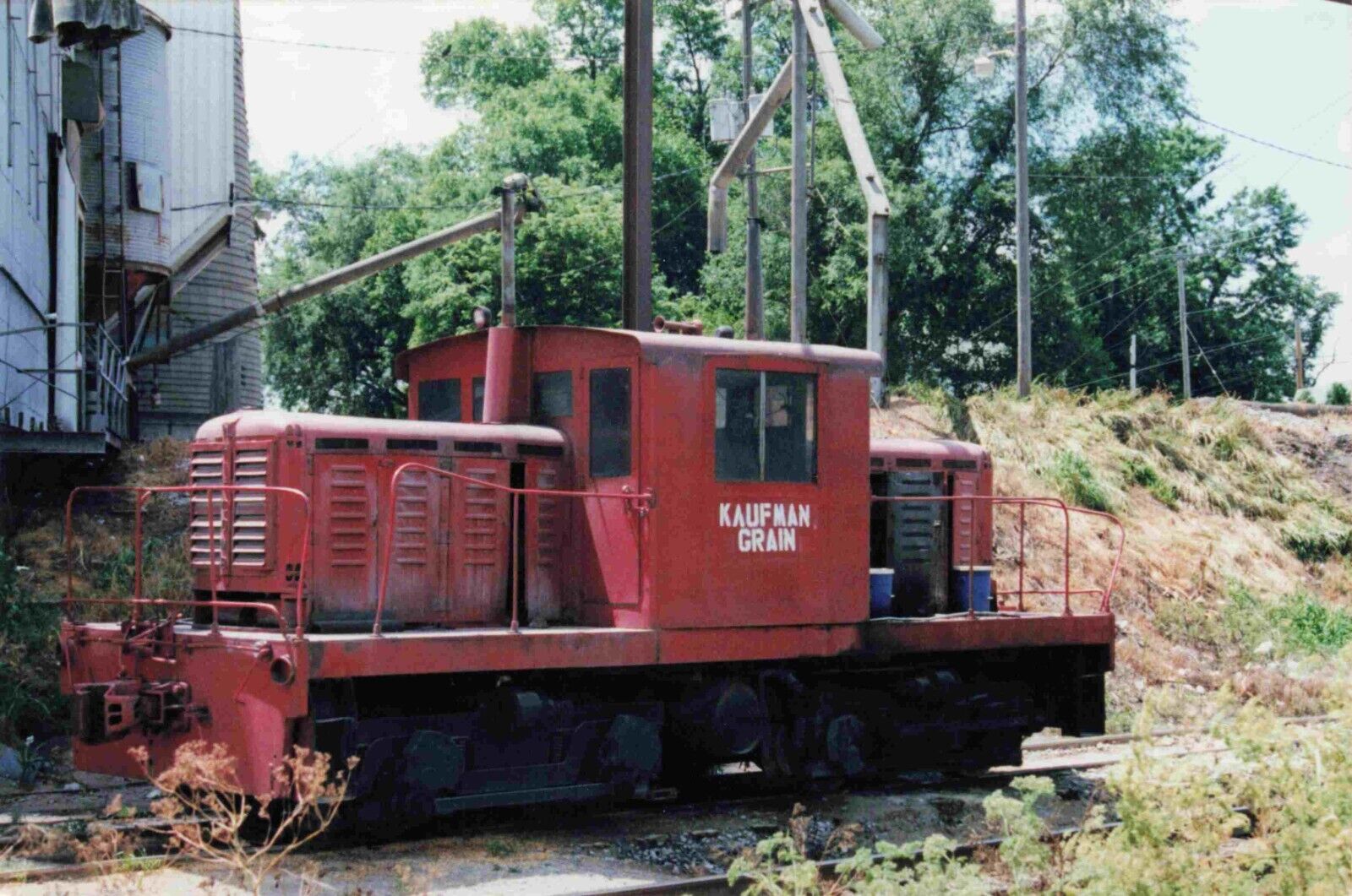 Kaufman Grain Rossville Illinois Whitcomb 45 Ton Switcher Train Photo 4X6 #311