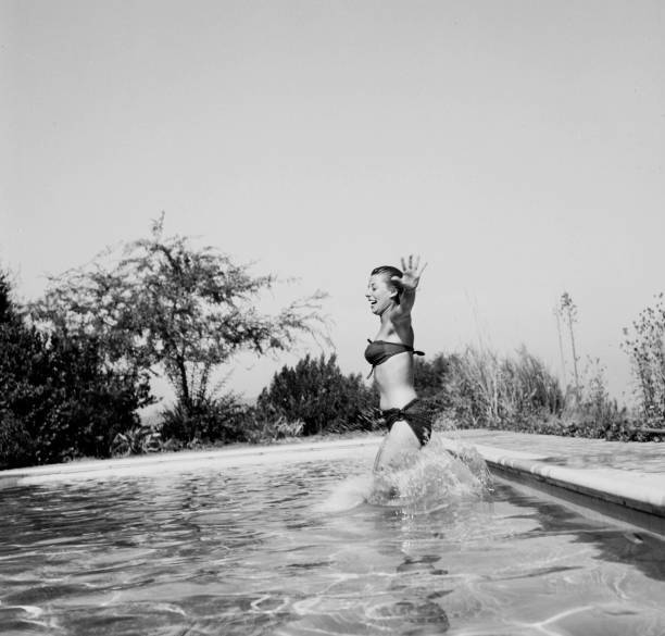 Actress Adelle August poses at home in Los Angeles 1955 OLD PHOTO 19