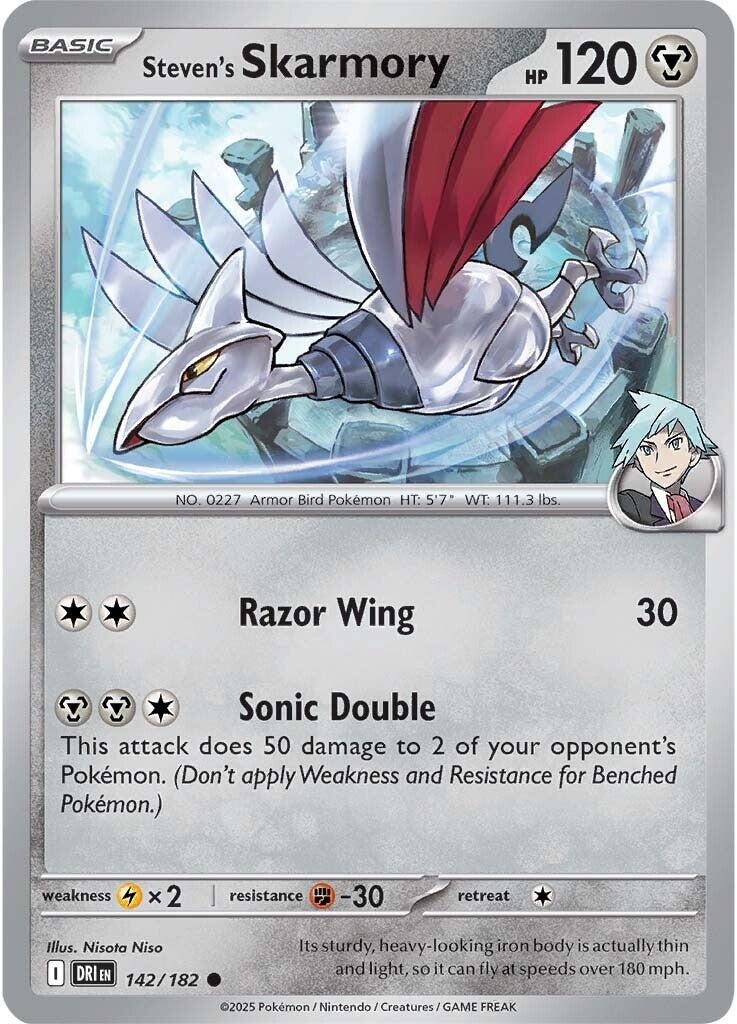 Steven's Skarmory Reverse Holofoil [DRI - 142/182]