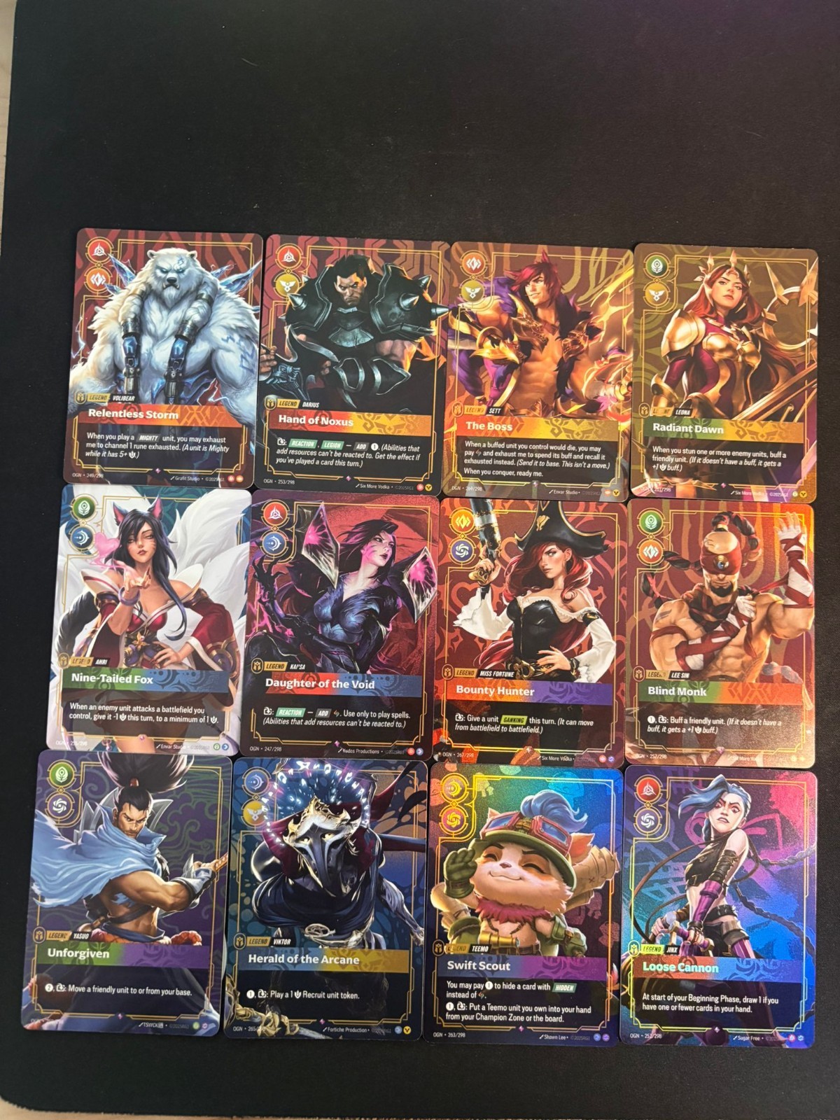 2025 Riftbound Origins League of Legends English Full Set of 12pcs Holo Foil 2025 Riftbound Origins League of Legends English Full Set of 12pcs Holo Foil