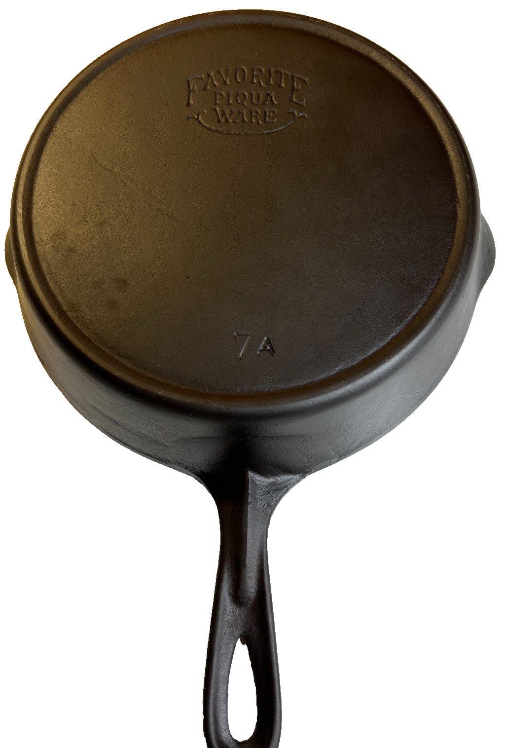 Antique Favorite Piqua Ware #7A Cast Iron Skillet Restored Smooth DEAD FLAT Antique Favorite Piqua Ware #7A Cast Iron Skillet Restored Smooth DEAD FLAT