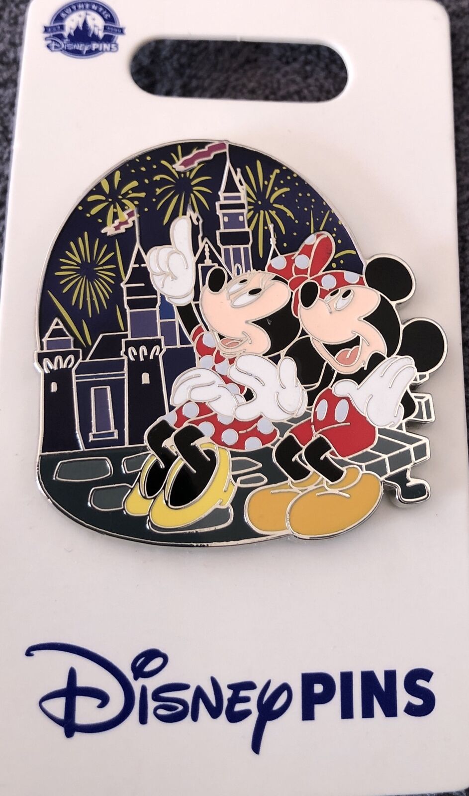 Disney Parks Mickey & Minnie Mouse Watching Fireworks Pin