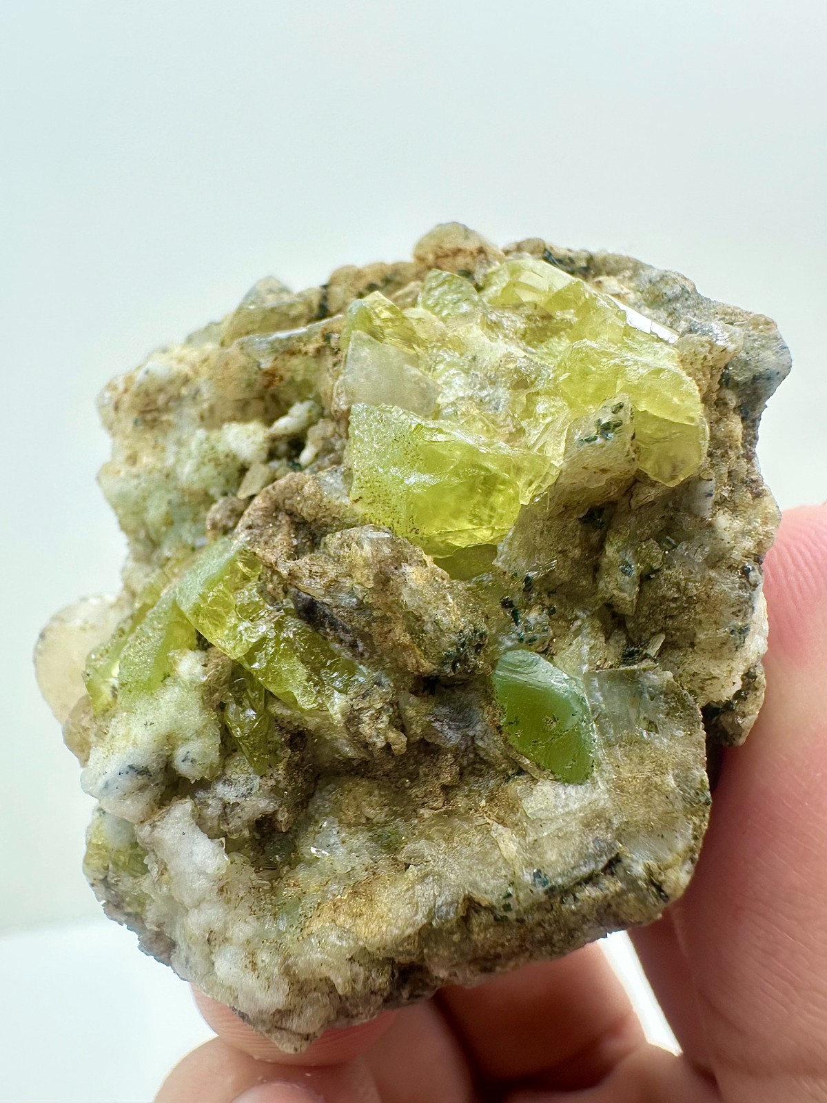 313 Carat Titanite Green Sphene Crystals On Matrix Specimen From Pakistan 313 Carat Titanite Green Sphene Crystals On Matrix Specimen From Pakistan